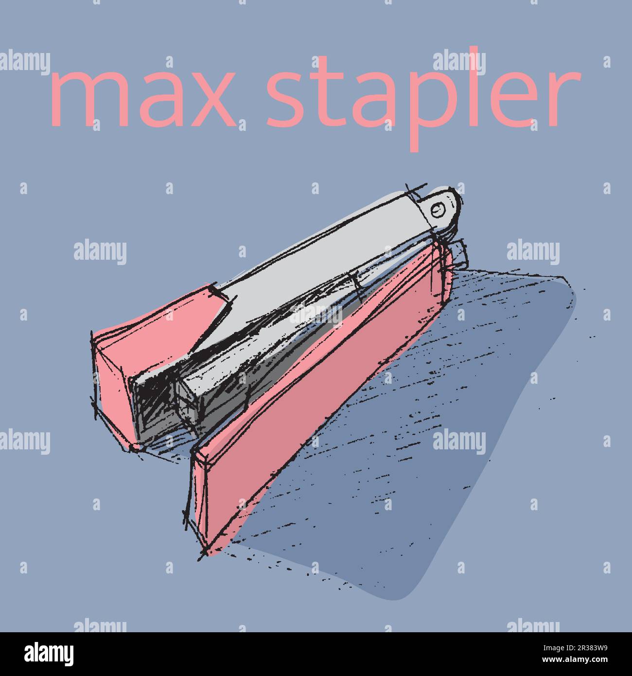 Style de crayon d'esquisse max. De l'agrafeuse Image Vectorielle Stock -  Alamy