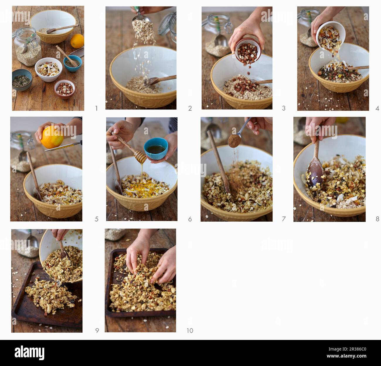Comment faire des muesli maison Banque D'Images