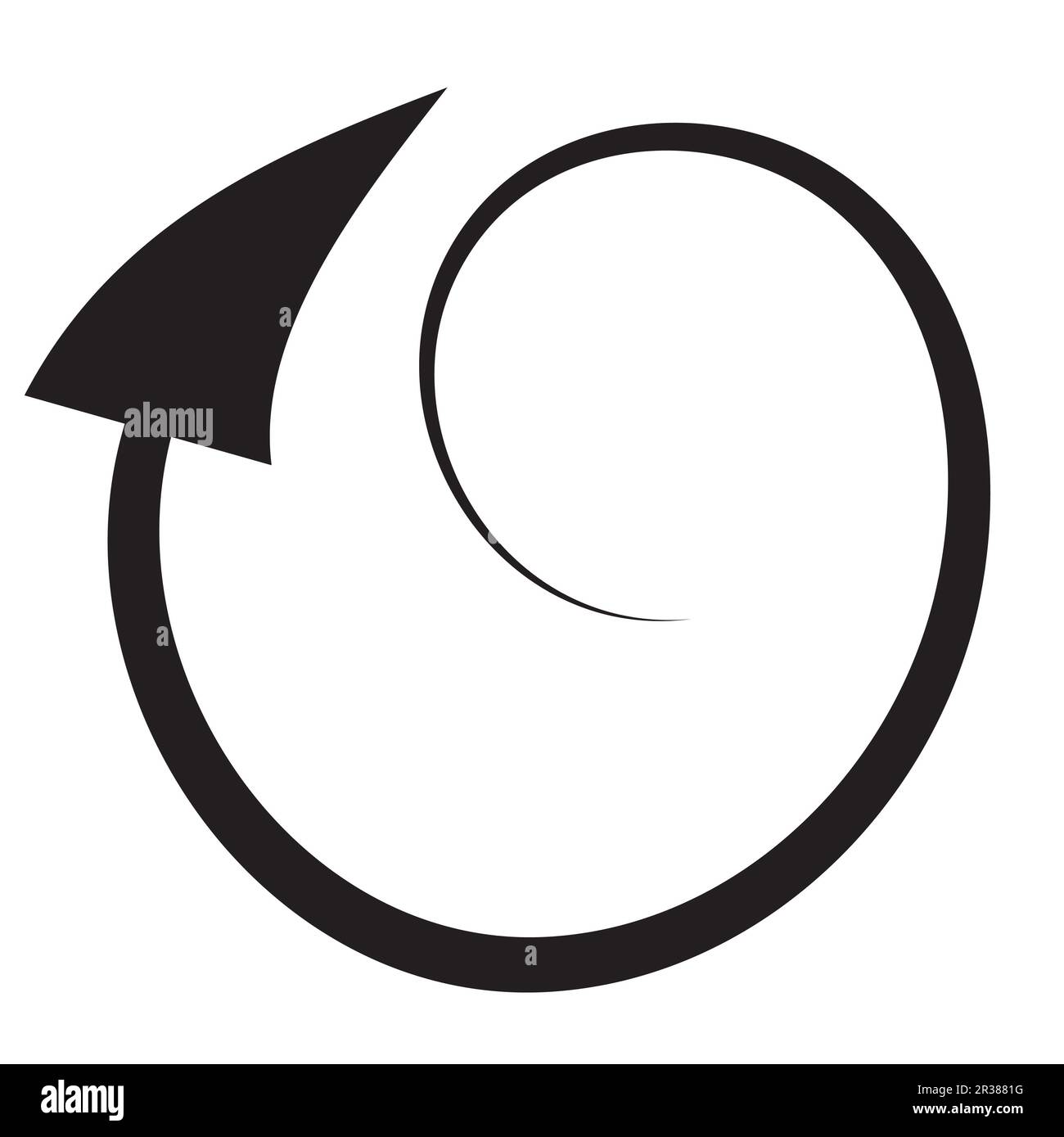 Ensemble de symboles de flèche ou contour d'esquisse de cercle, courbe, glissement vers le haut, ligne noire, icône de flèche plate éléments dessinés à la main pour la conception graphique illustrati Banque D'Images