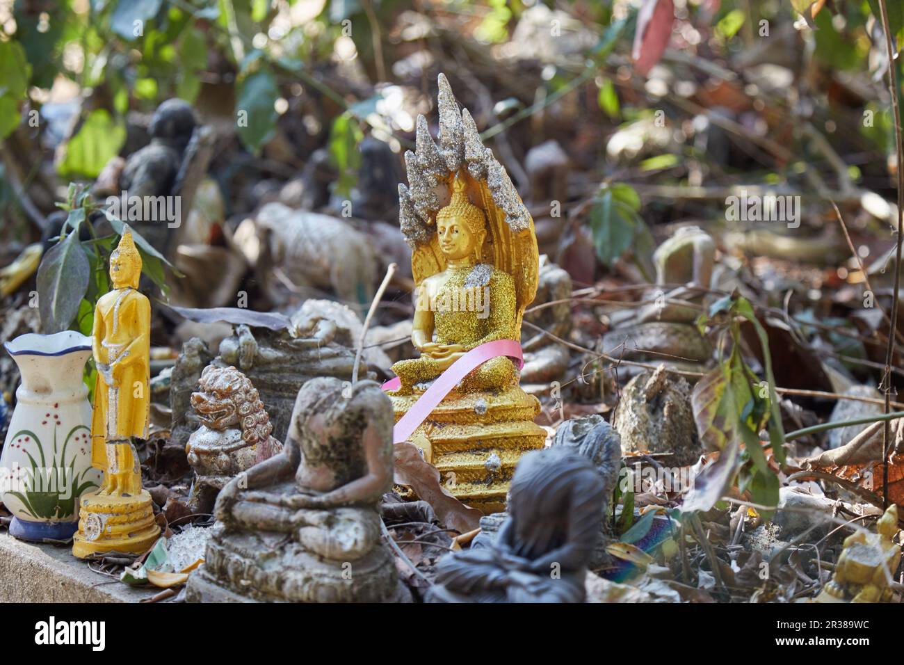 Wat Umong à Chiang Mai, en Thaïlande, a été créé au 13th siècle par le roi Mangrai, fondateur du Royaume de Lanna Banque D'Images