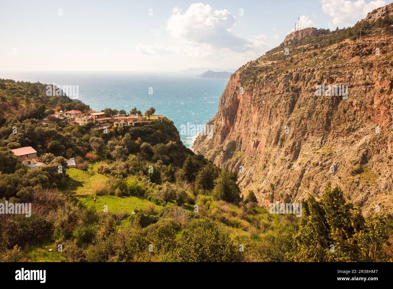 Vallée des papillons Kelebekler turc Vadisivis une vallée dans le district de Fethiye, dans la province de Mugla. Photo de haute qualité Banque D'Images