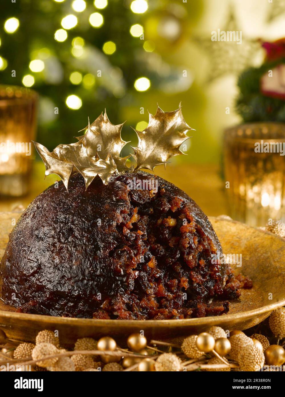 Le pudding de Noël Banque D'Images