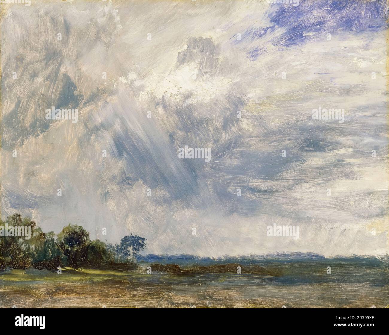 John Constable, Etude d'un ciel nuageux, peinture de paysage vers 1825 Banque D'Images