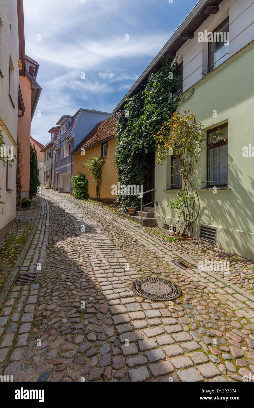 Quartier historique de la ville de campagne Waren, Mueritz, Mecklemburgische Seenplatte, Mecklembourg-Poméranie occidentale, Allemagne de l'est Europe centrale Banque D'Images