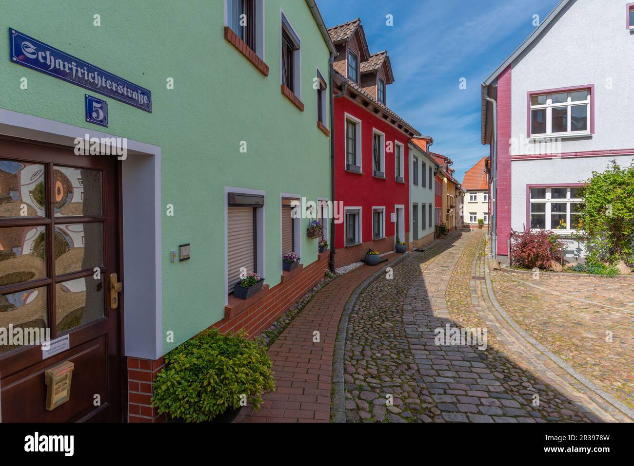 Quartier historique de la ville de campagne Waren, Mueritz, Mecklemburgische Seenplatte, Mecklembourg-Poméranie occidentale, Allemagne de l'est Europe centrale Banque D'Images