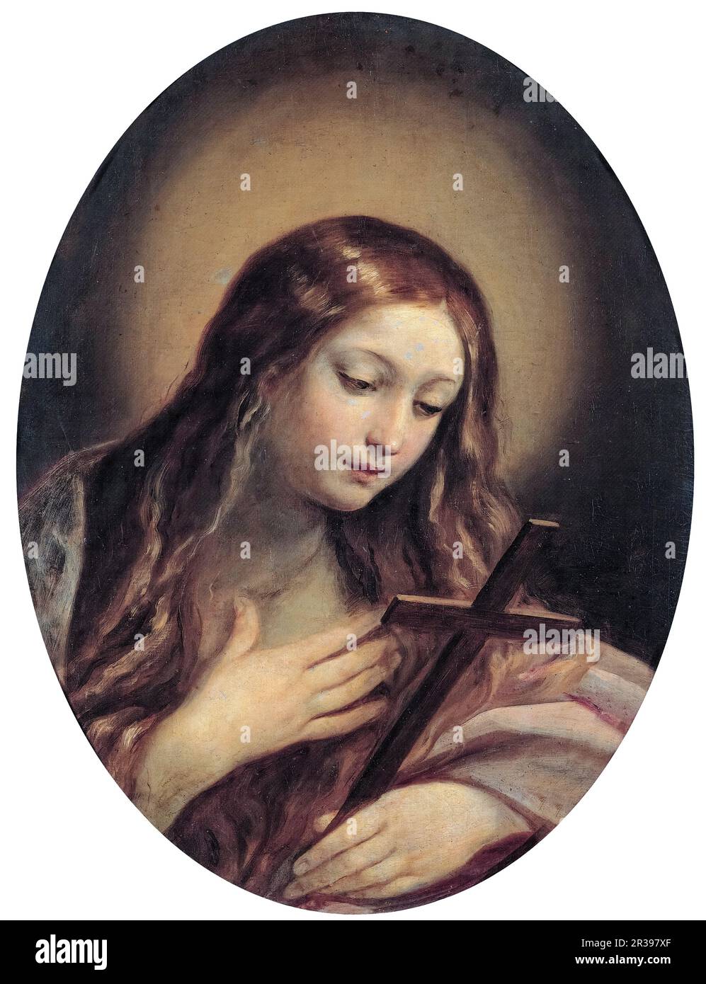 Guido Reni, Penitent Magdalene, peinture 1635-1640 Banque D'Images