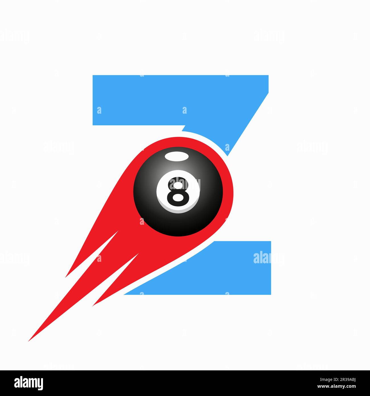 Lettre Z Billiard Sports Team Club logo. 8 modèle de conception du logo de  la réserve de balles Image Vectorielle Stock - Alamy