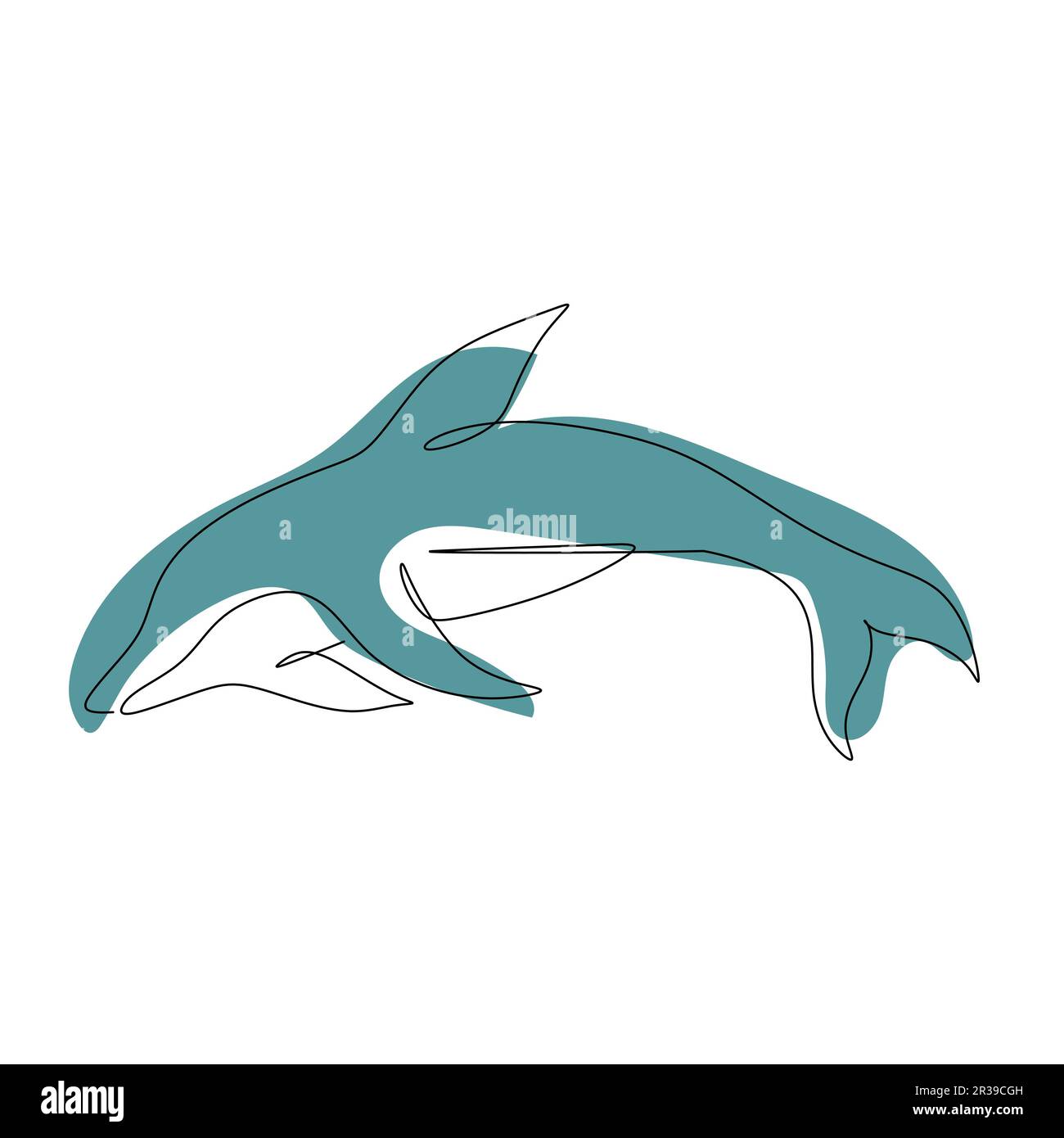 Icône Dolphin. Faune de l'écosystème de la vie de la mer et thème de l'océan. Conception isolée. Illustration vectorielle Illustration de Vecteur