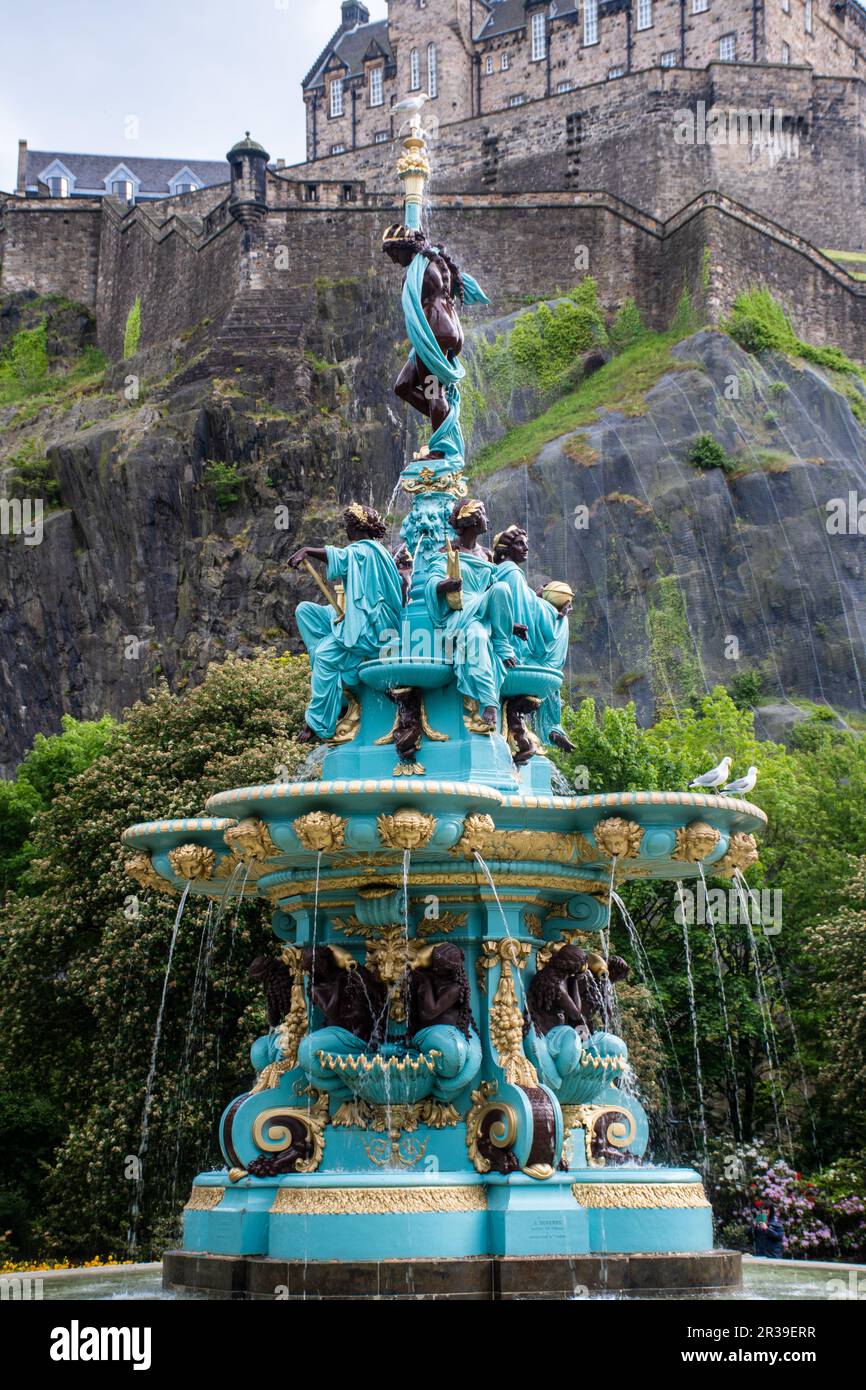 Ross fontaine des jardins de Princes Street Edinburgh Banque D'Images