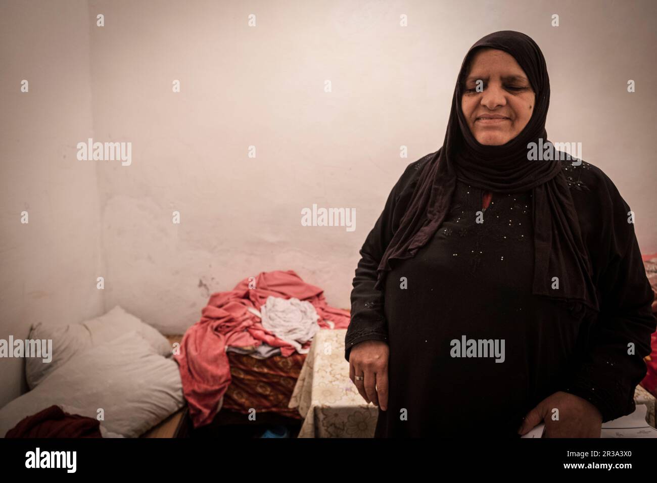Femme dans votre maison, medina , Essaouira, maroc, afrique. Banque D'Images