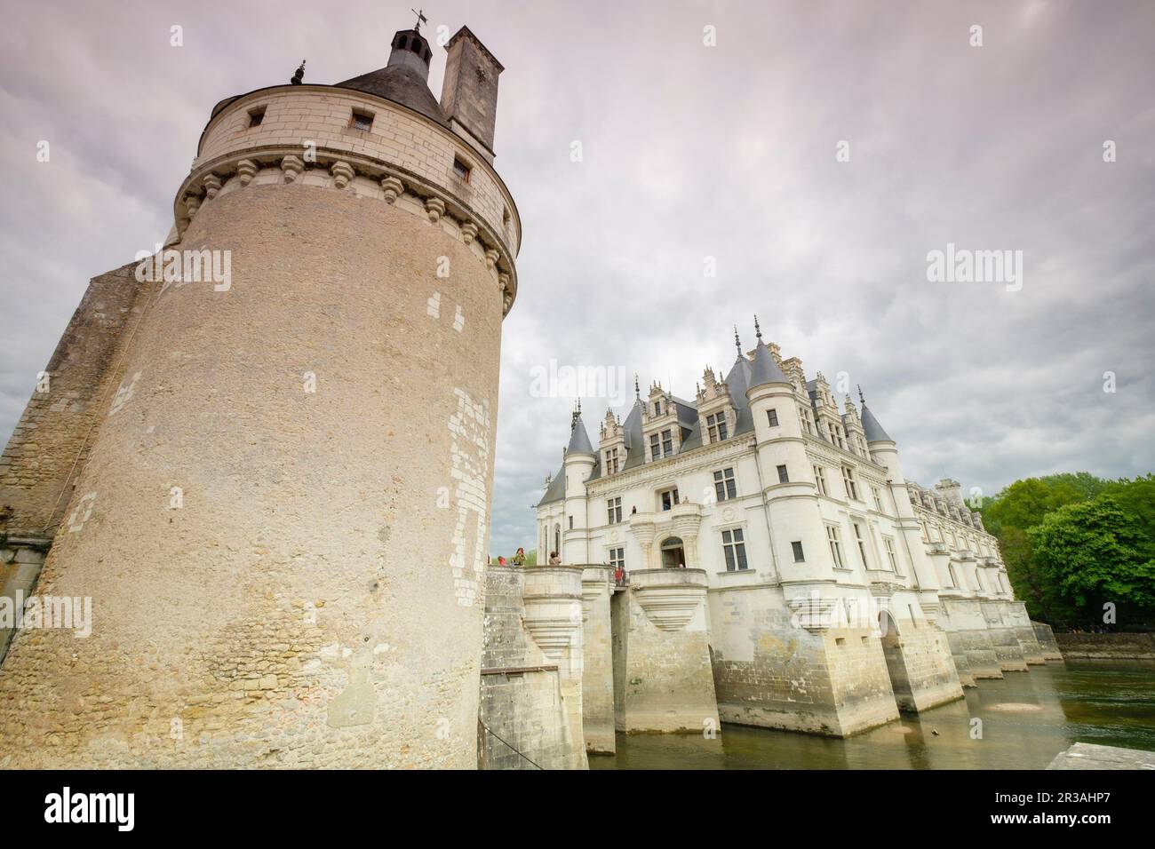 Tour des marques, le château de Chenonceau, siglo XVI, Chenonceaux, Departamento de Indre y Loira,France,Europe de l'Ouest. Banque D'Images