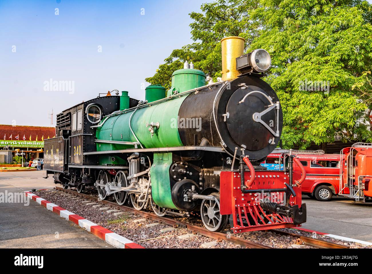 Dampflok am Bahnhof Chiang Mai, Thaïlande, Asie | locomotive à vapeur à la gare de Chiang Mai, Thaïlande, Asie Banque D'Images