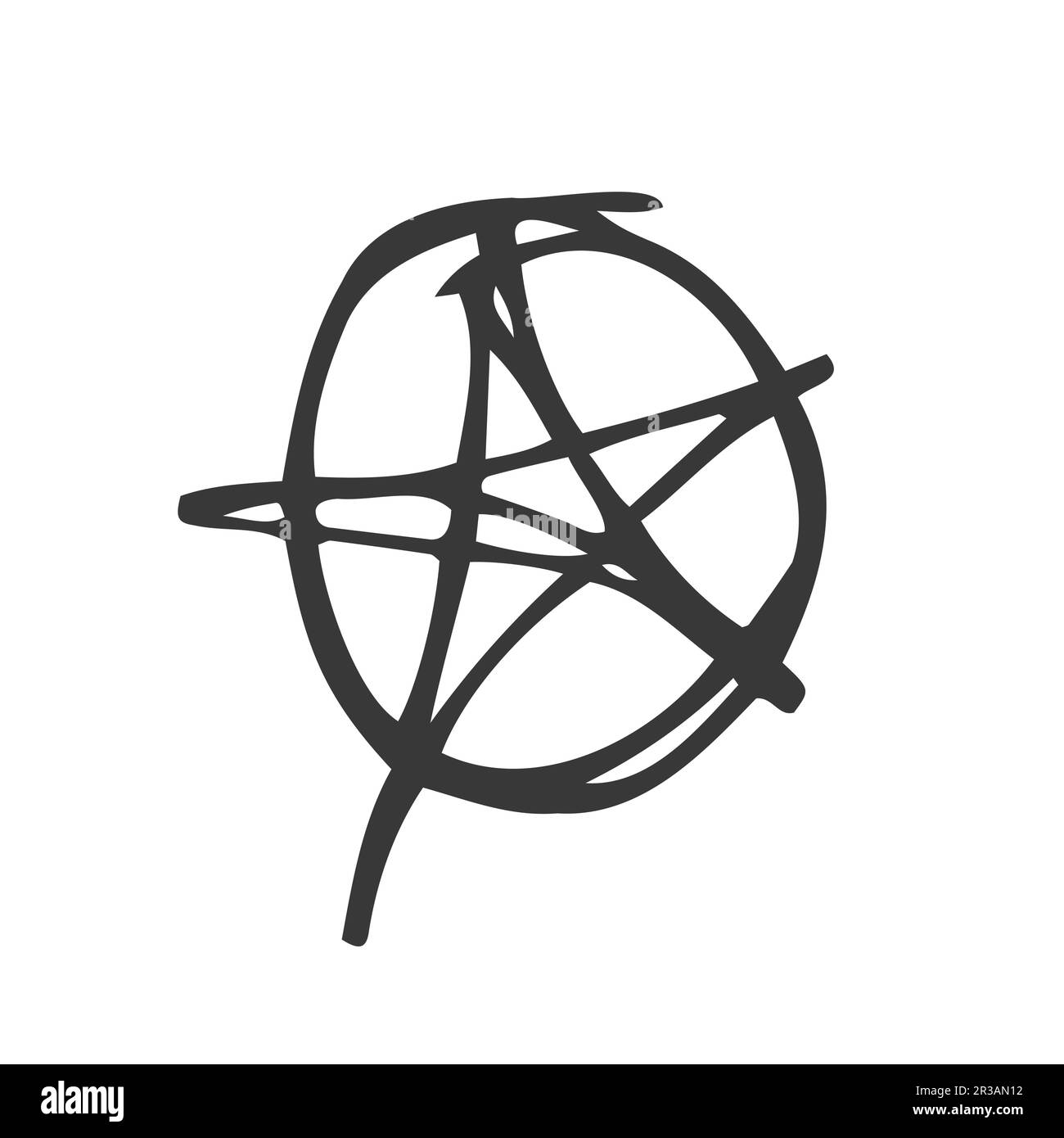 Illustration de l'icône anarchie Silhouette. Anti social Protantial Vector pictogramme graphique symbole clip Art Illustration de Vecteur