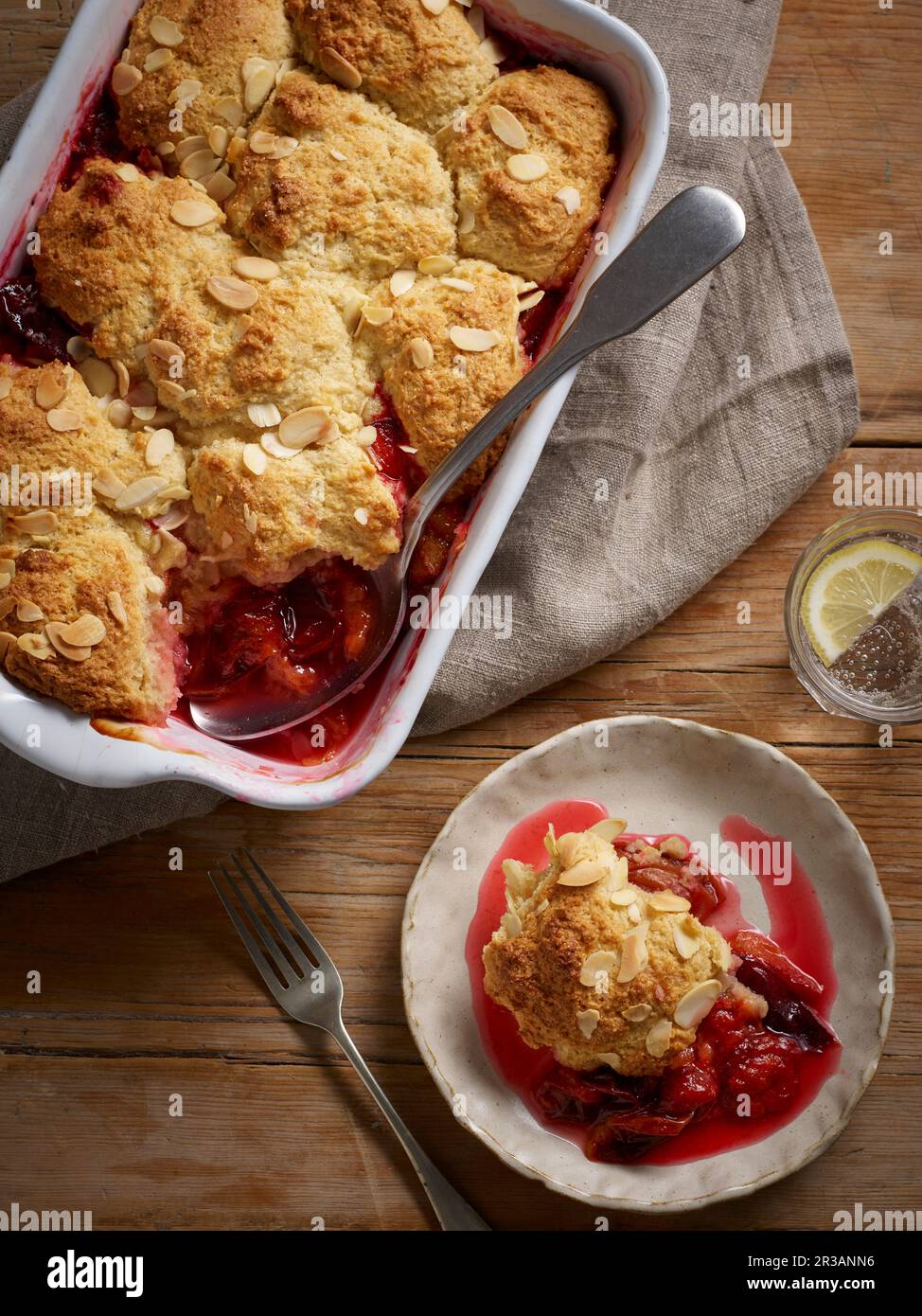 Damson cobbler Banque D'Images