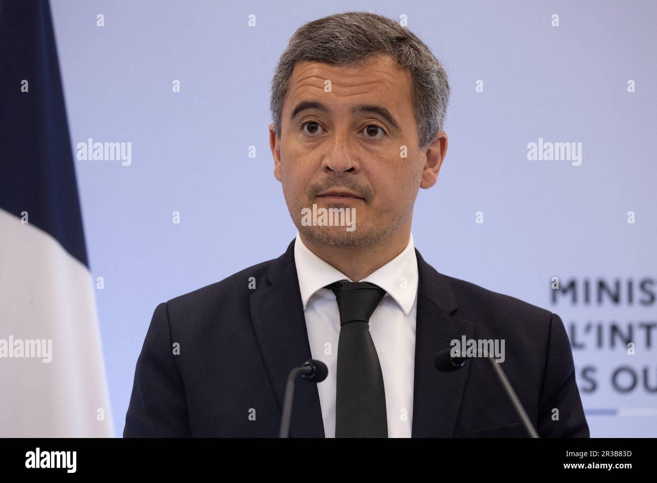 Paris, France. 23rd mai 2023. Gerald Darmanin, ministre français de l