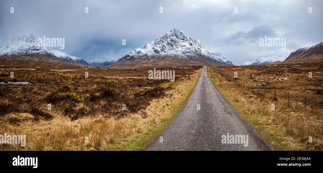 Royaume-Uni, Écosse, West Highland Way qui traverse Glen COE Banque D'Images