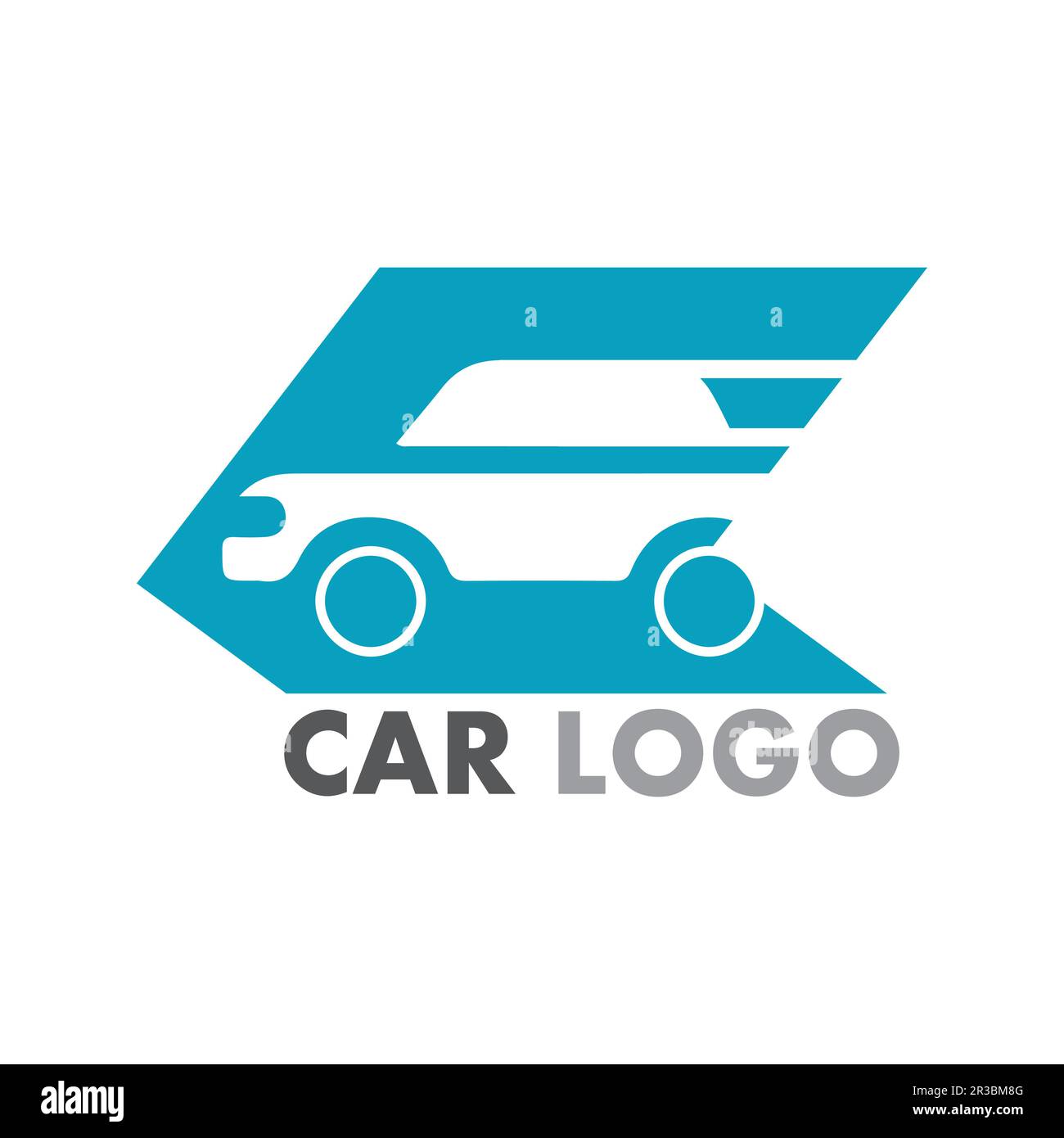 Logo voiture auto avec silhouette d'icône de voiture sport concept.modèle de conception d'illustration Vector. Illustration de Vecteur