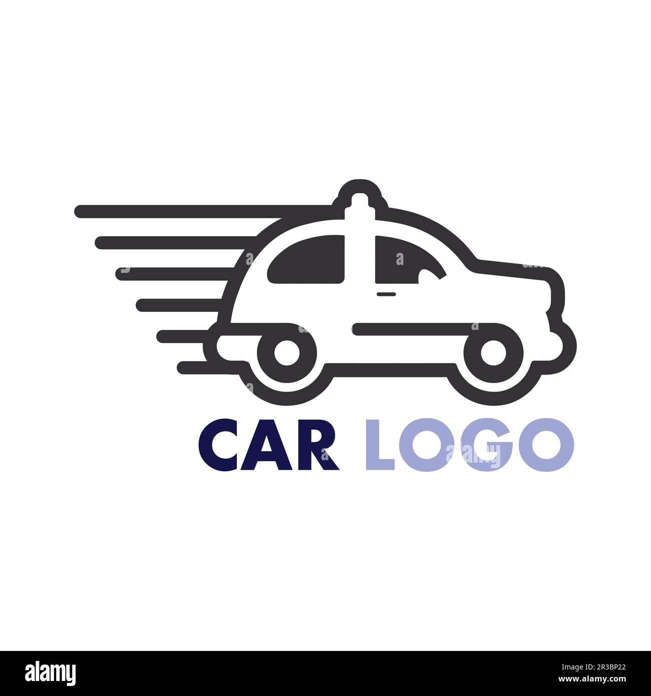 Logo voiture auto avec silhouette d'icône de voiture sport concept.modèle de conception d'illustration Vector. Illustration de Vecteur