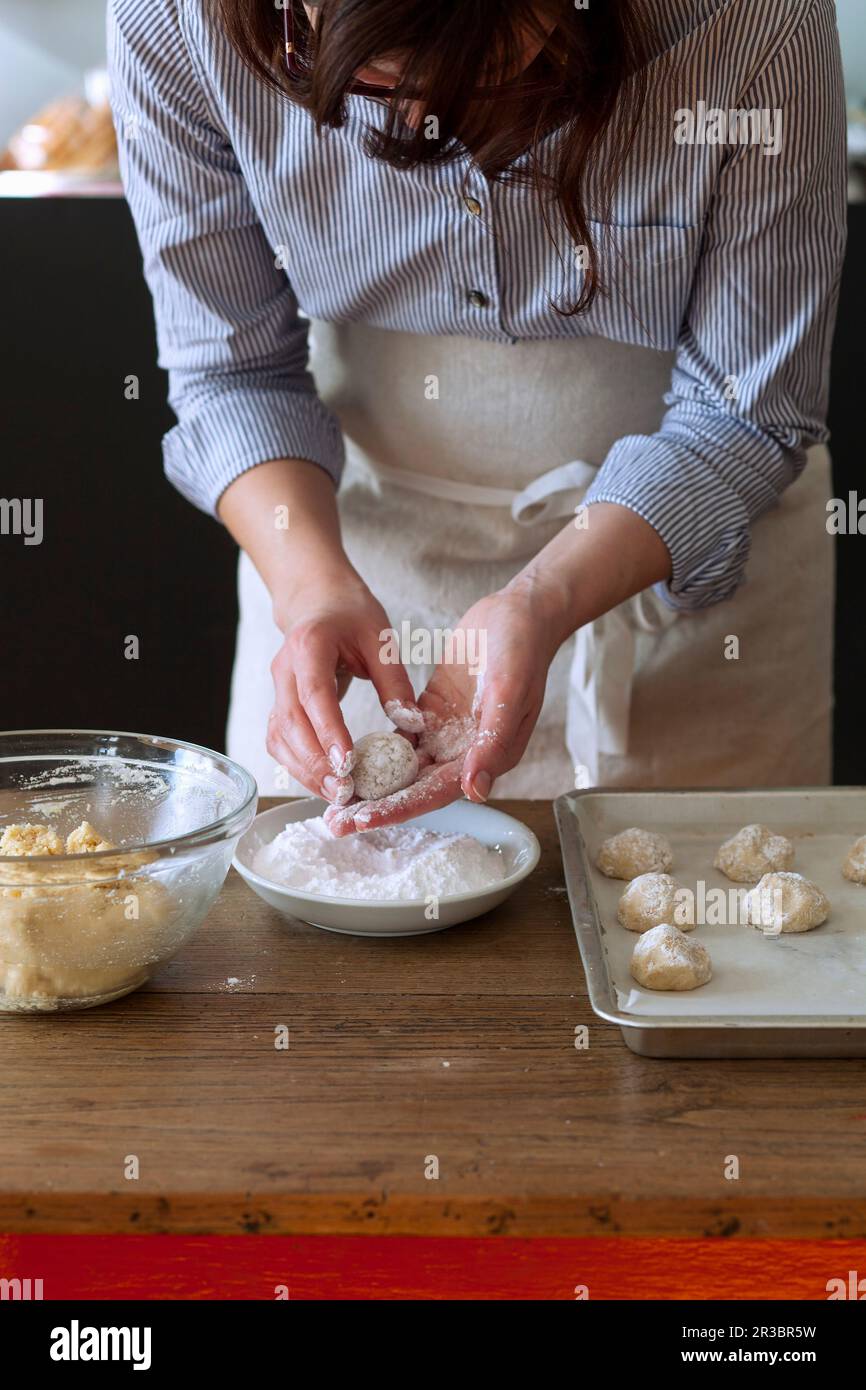 Tendre amaretti - fabrication de Banque D'Images