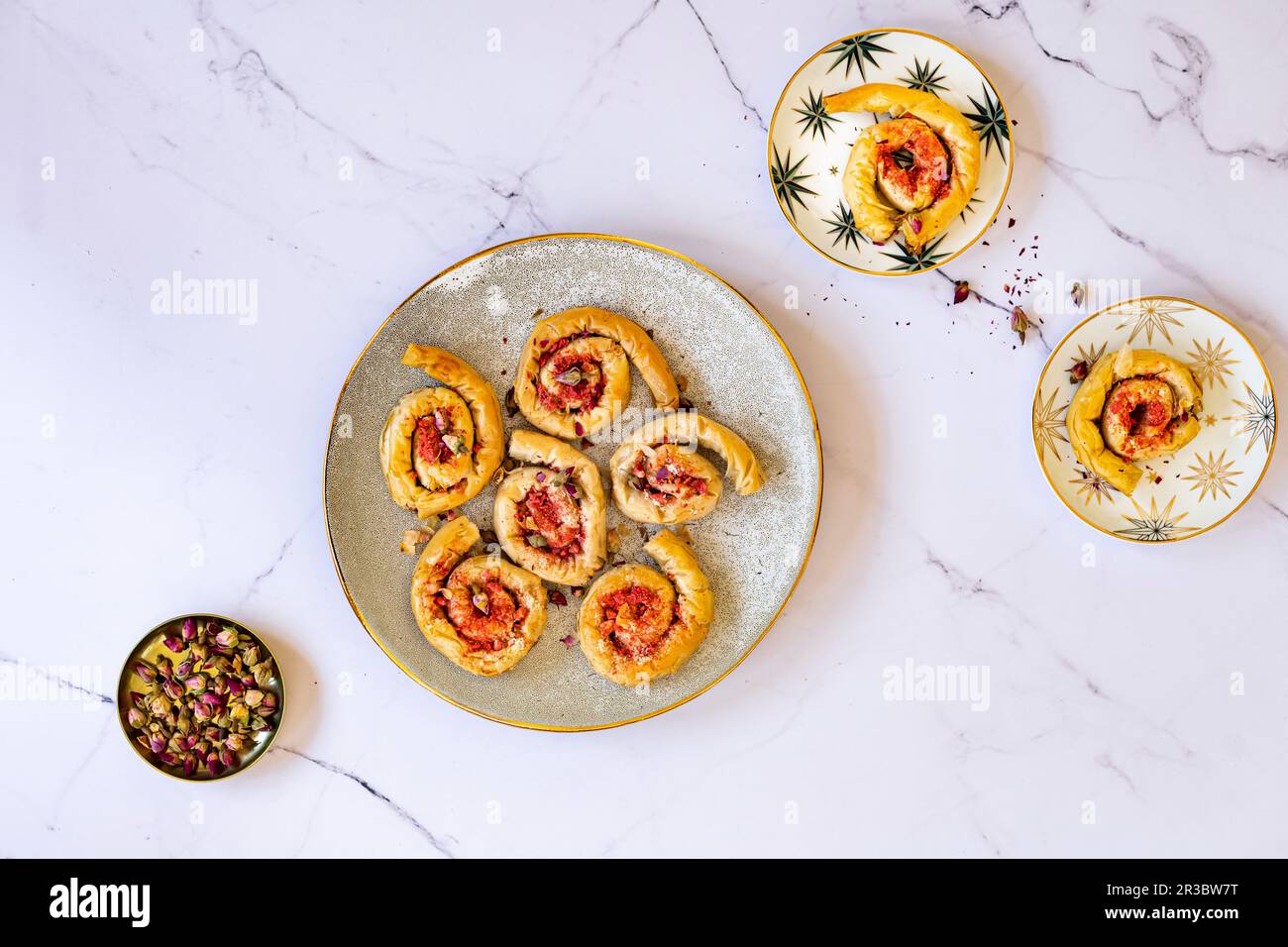 Mhanncha - dessert du Moyen-Orient pendant le ramadan Banque D'Images