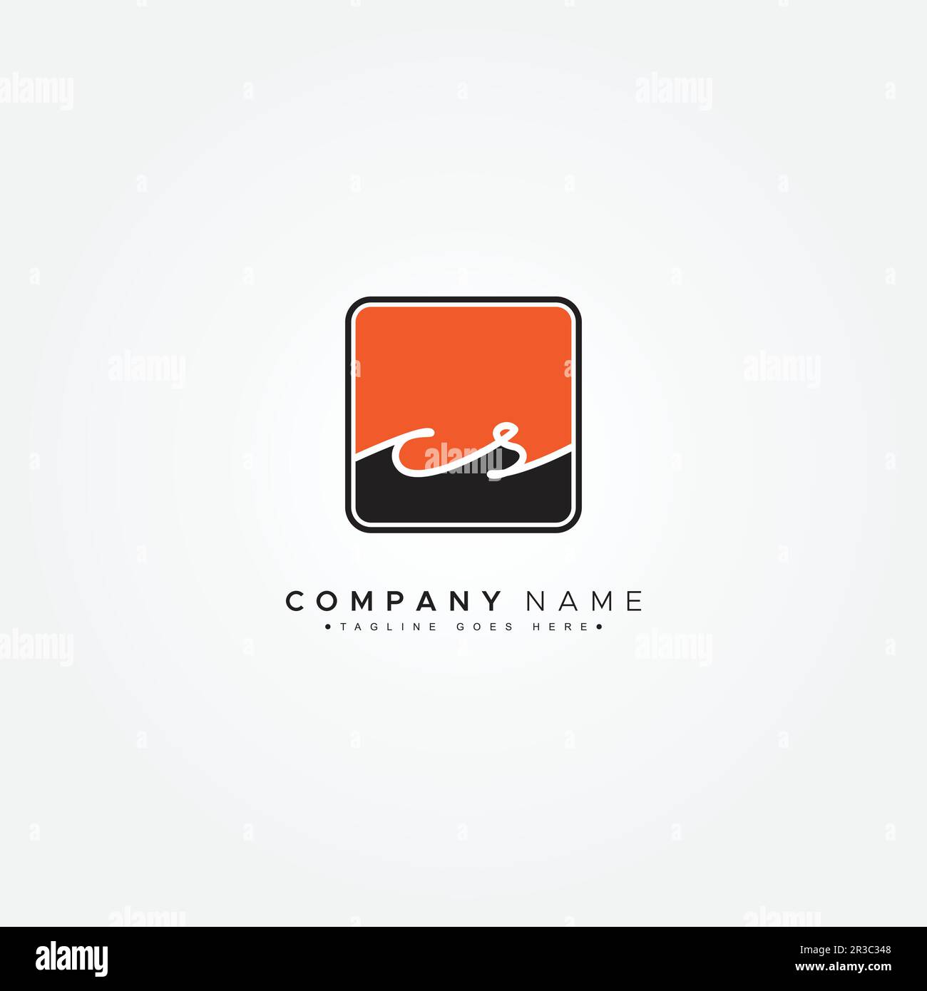 LOGO Signature manuscrit DE CS - modèle de logo vectoriel pour les secteurs de la beauté, de la mode et de la photographie Illustration de Vecteur