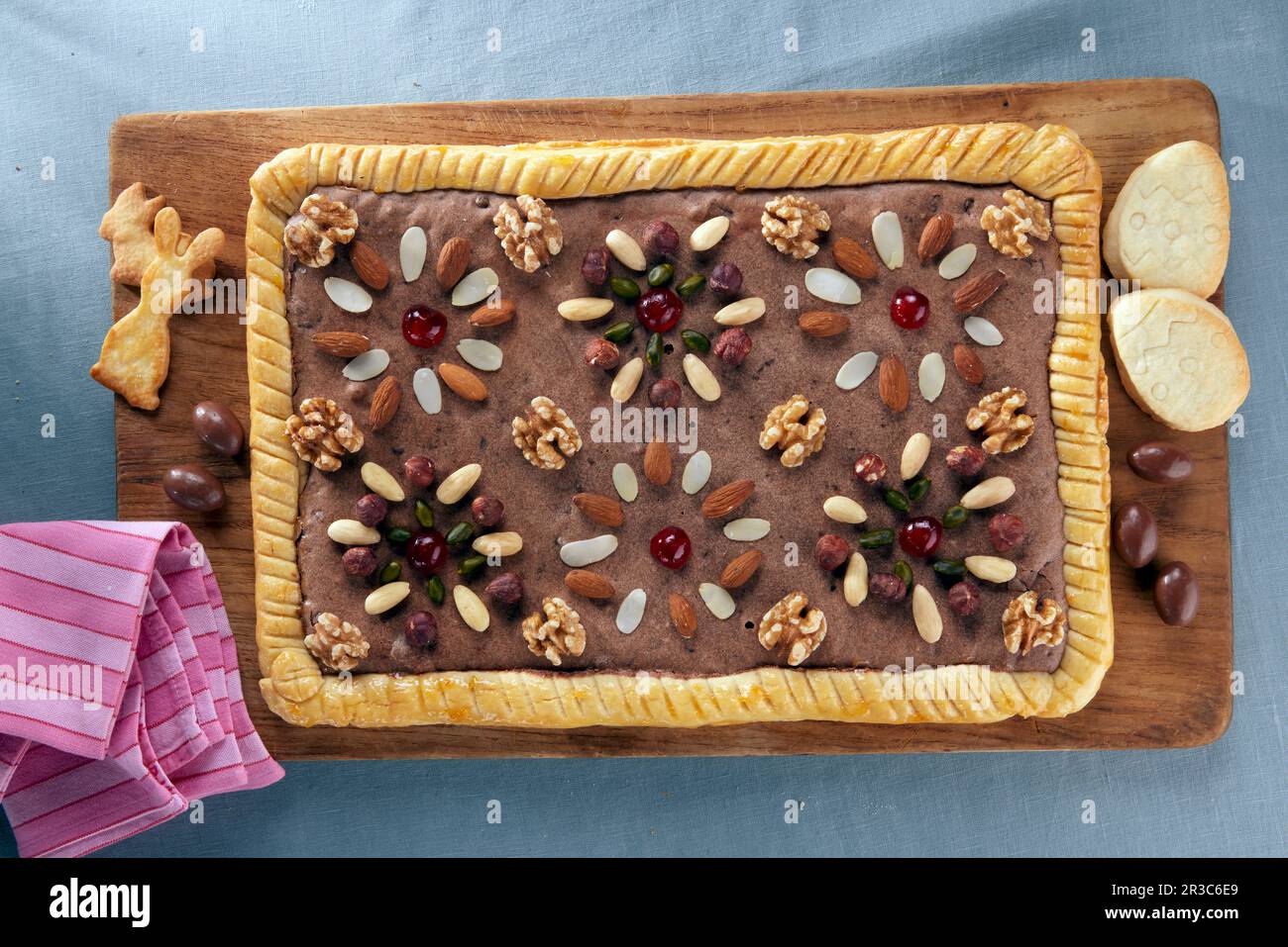 Mazurek (gâteau de Pâques, Pologne) Banque D'Images