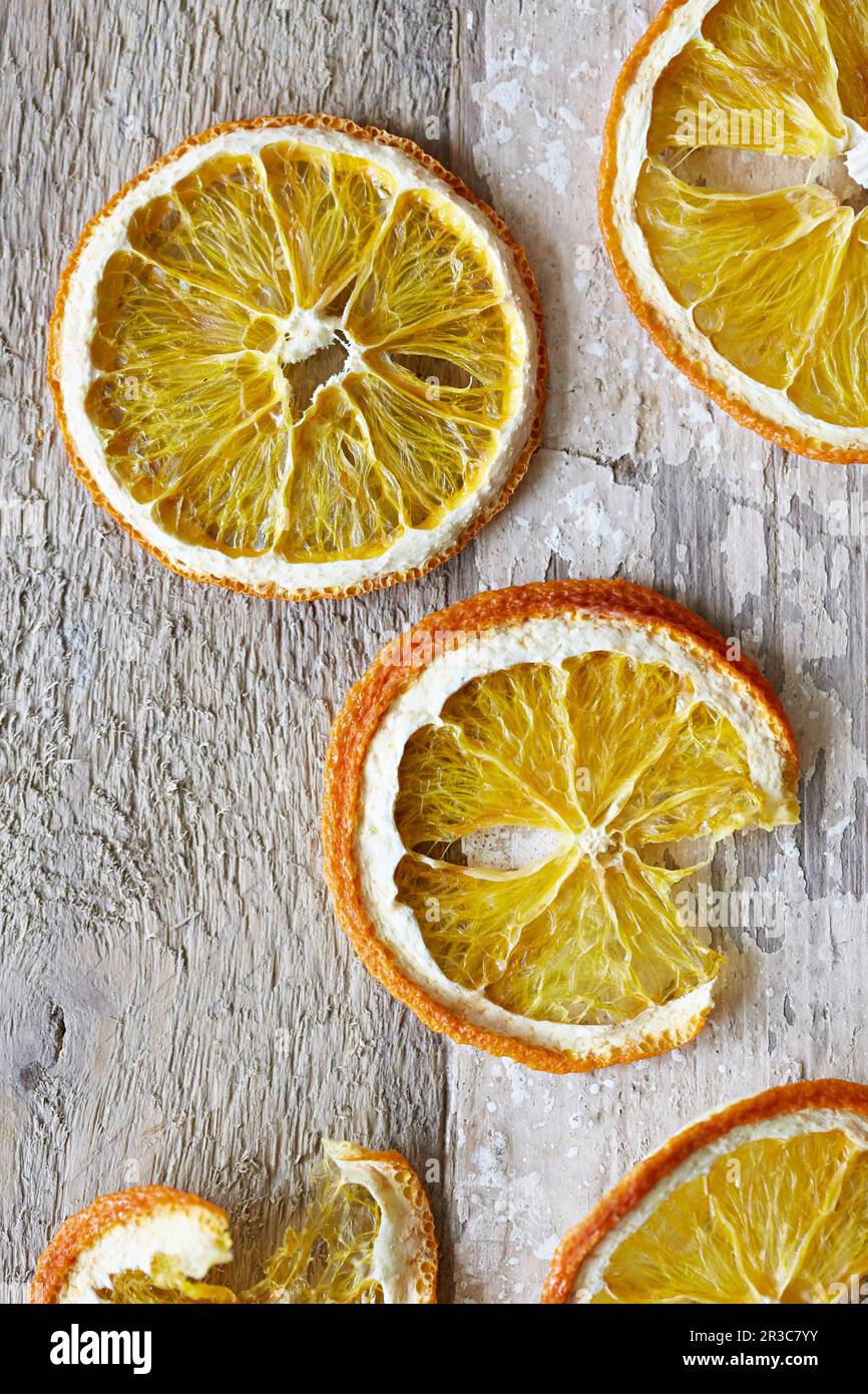 Tranches d'orange séchée Banque D'Images