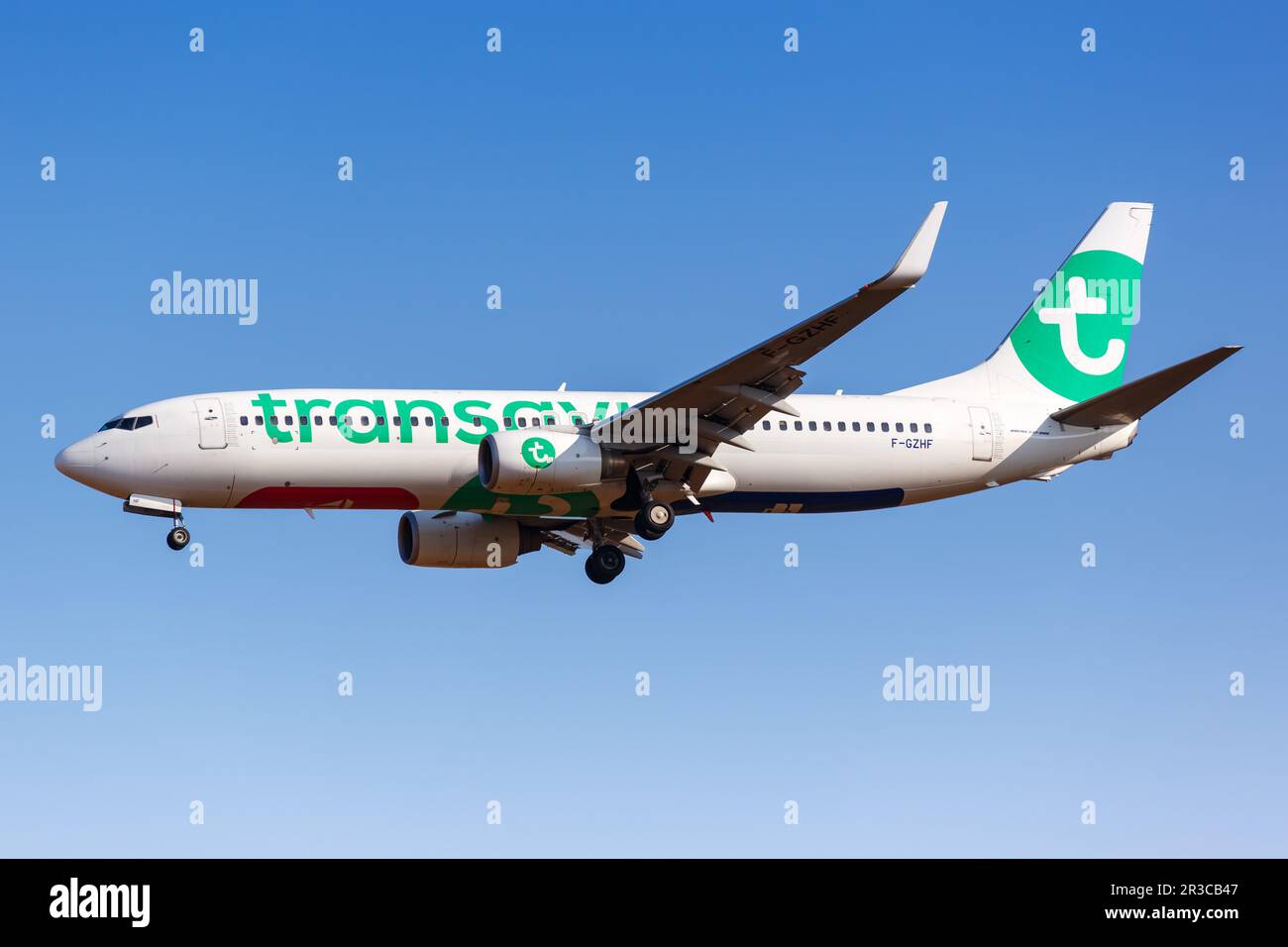 Transavia France Boeing 737-800 Aircraft aéroport d'Athènes en Grèce Banque D'Images