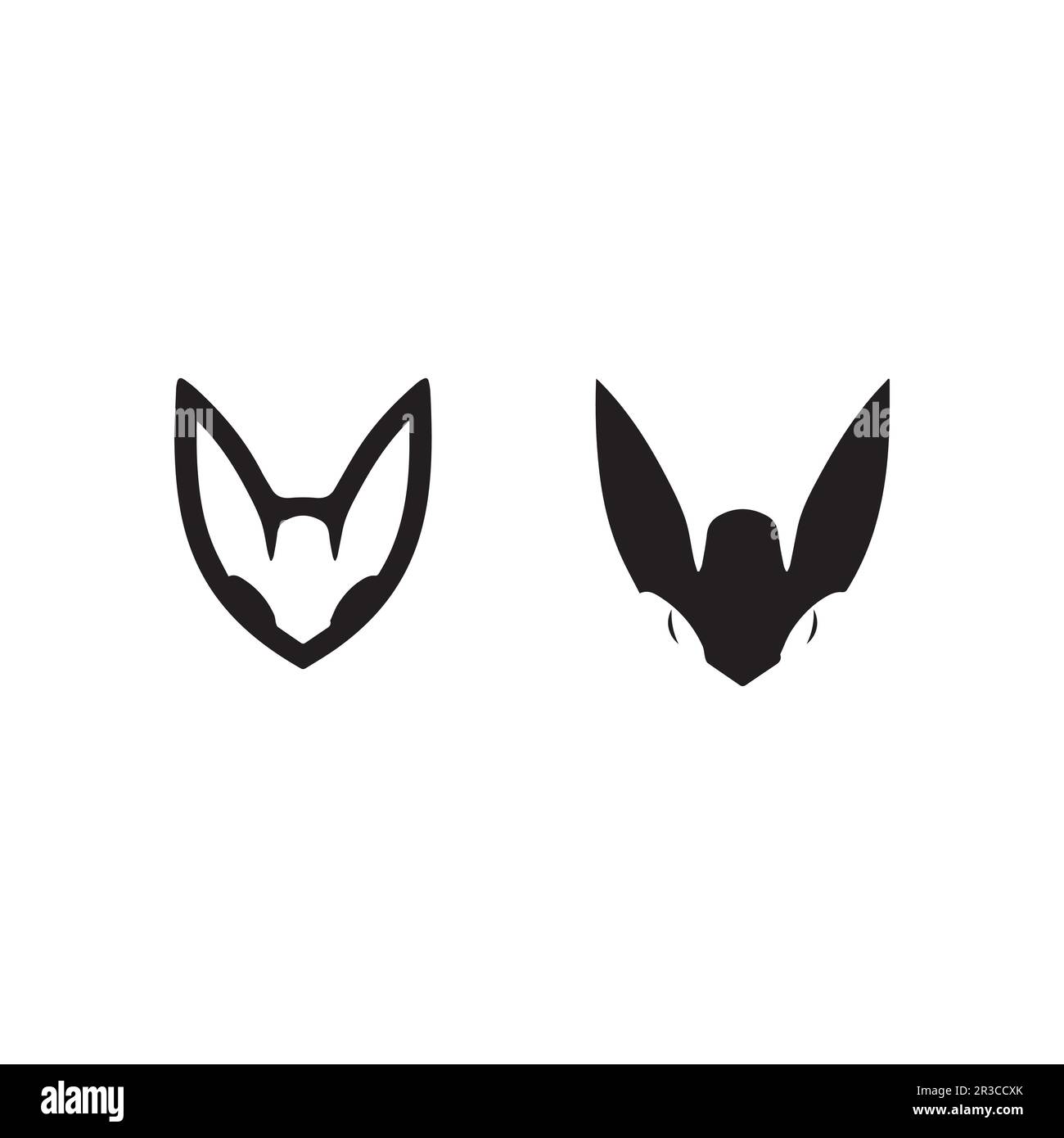 dessin d'illustration de modèle de logo d'icône de vecteur d'aile de chauve-souris Illustration de Vecteur