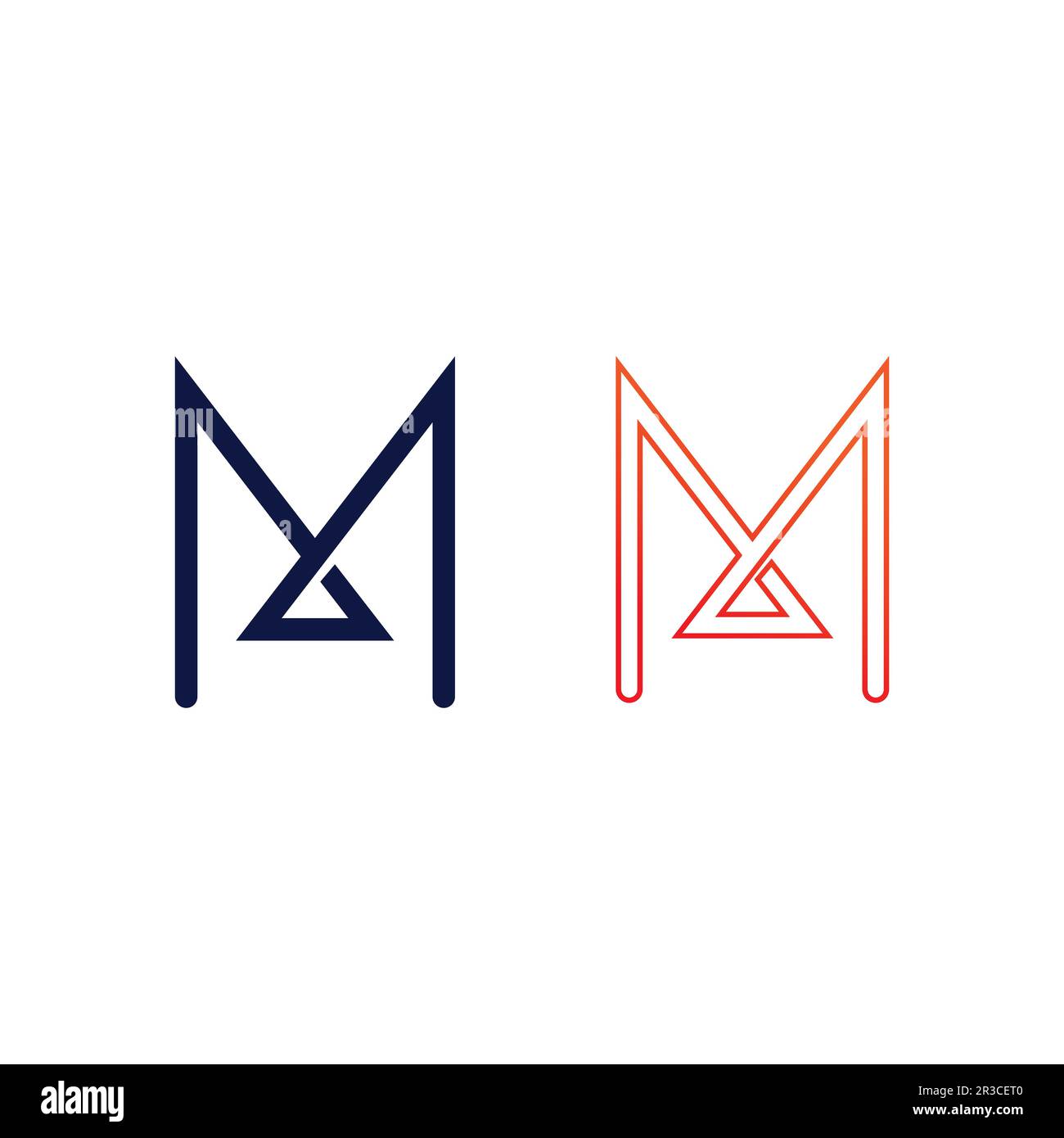 M Lettre modèle Logo vector illustration design Illustration de Vecteur