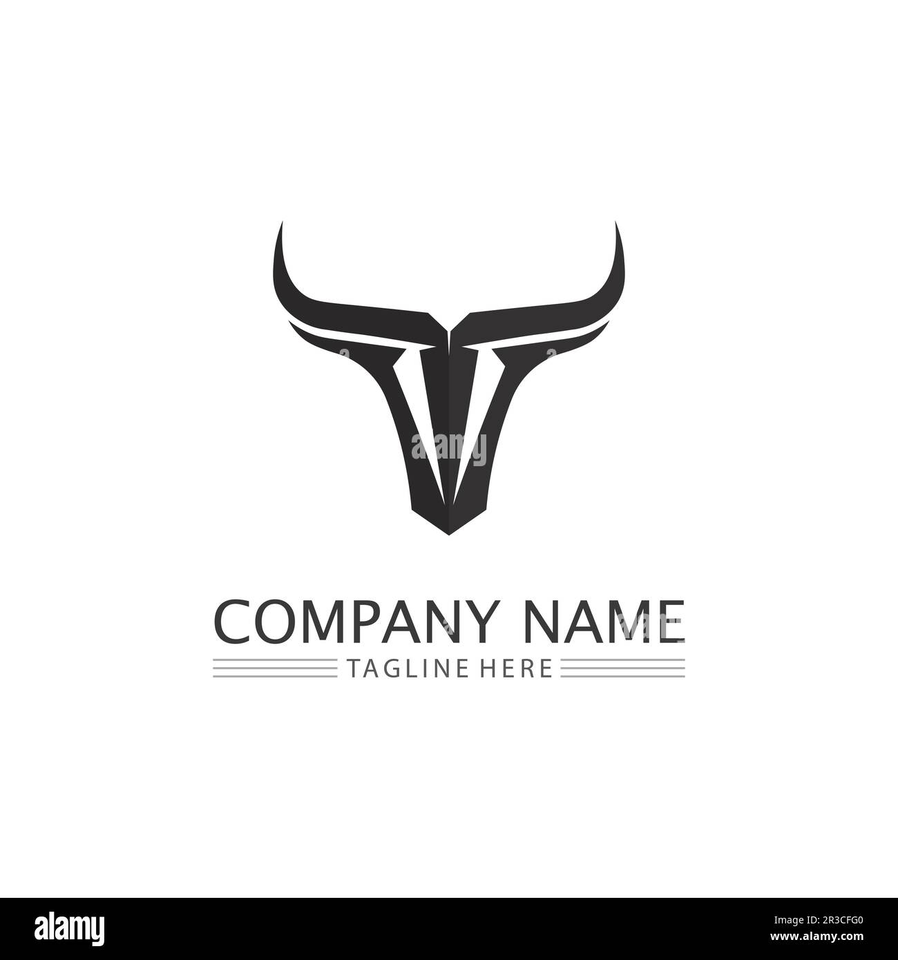 Corne de taureau et tête de buffle vache animal mascotte logo design vecteur pour sport corne de buffle animal mammifères tête logo sauvage matador Illustration de Vecteur