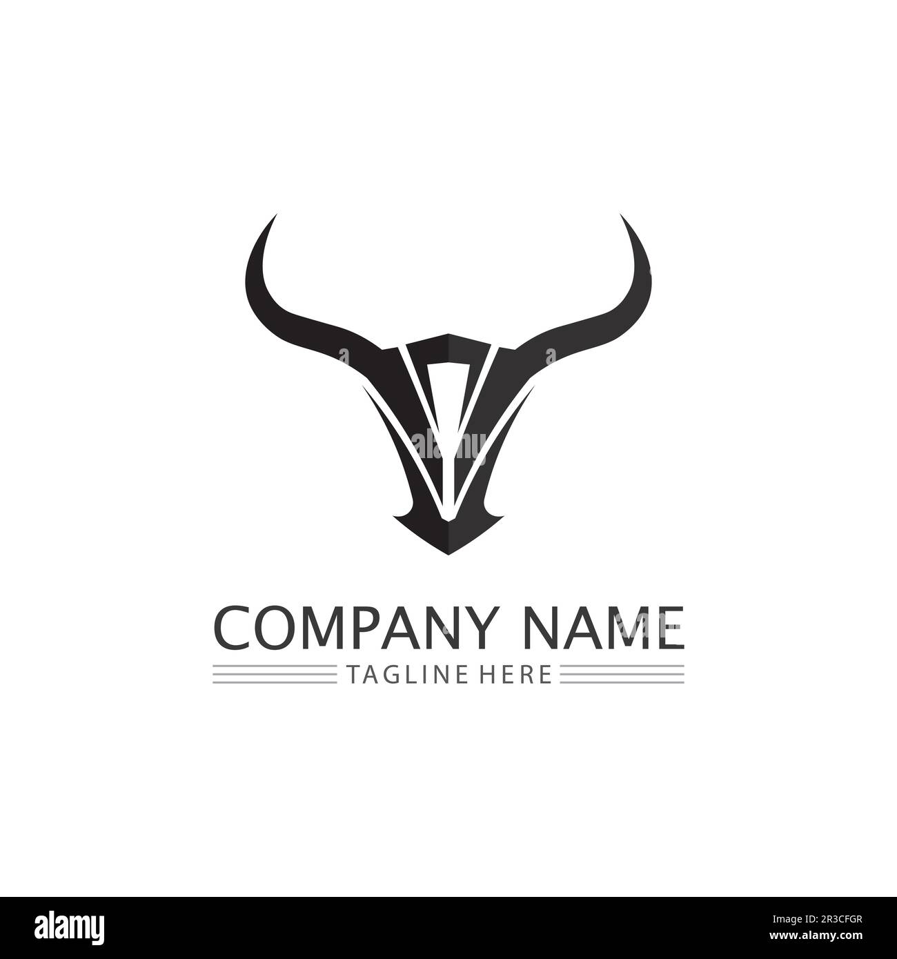 Corne de taureau et tête de buffle vache animal mascotte logo design vecteur pour sport corne de buffle animal mammifères tête logo sauvage matador Illustration de Vecteur