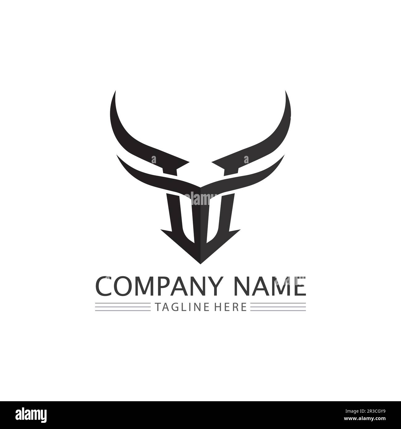 Corne de taureau et tête de buffle vache animal mascotte logo design vecteur pour sport corne de buffle animal mammifères tête logo sauvage matador Illustration de Vecteur