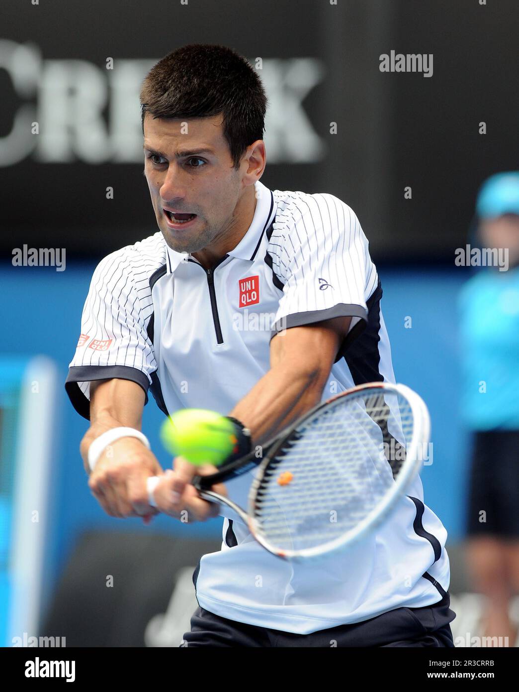 Novak Djokovic (SRB) au troisième tour de l'Open d'Australie 2013 vendredi 18th janvier 2013., Credit:Avalon Banque D'Images