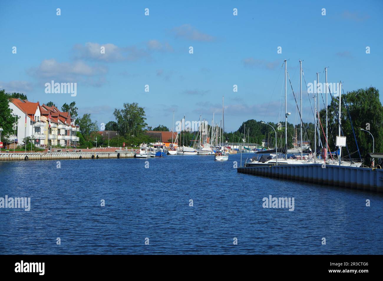 Ueckermünde, zone de voile Szczecin Lagoon Banque D'Images