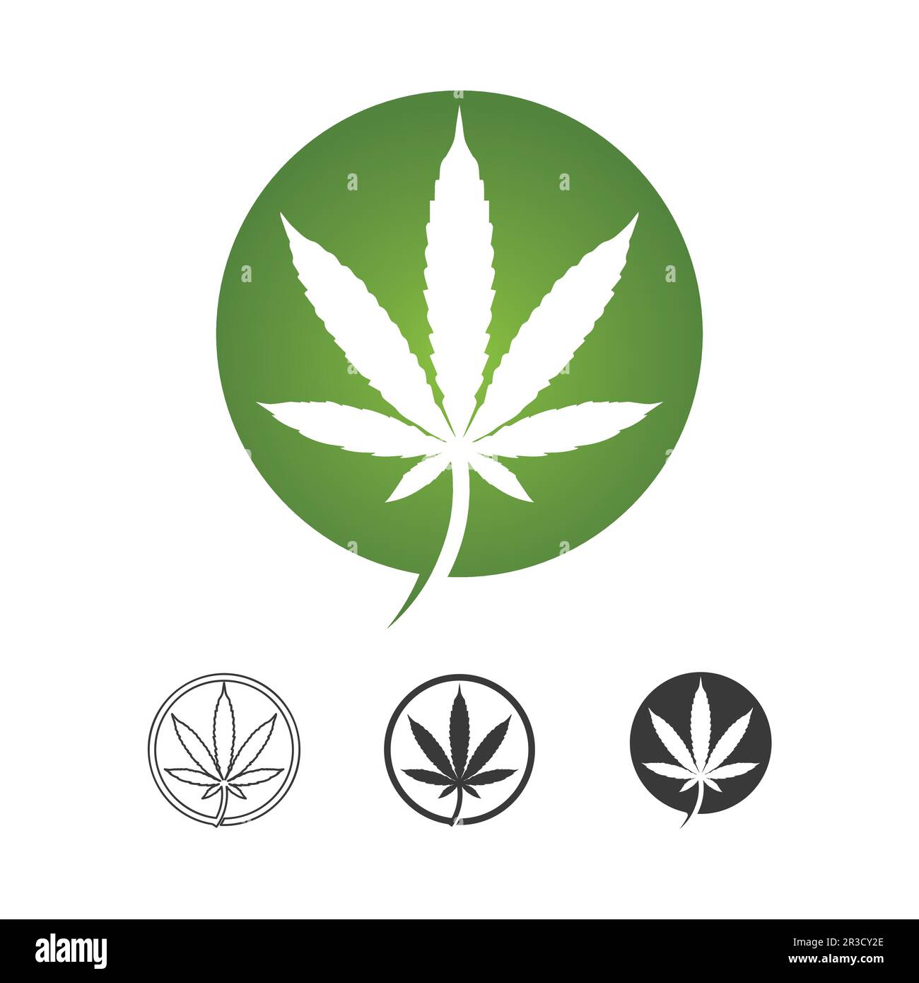 logo de cannabis et motif vectoriel d'icône de feuille de marijuana Illustration de Vecteur