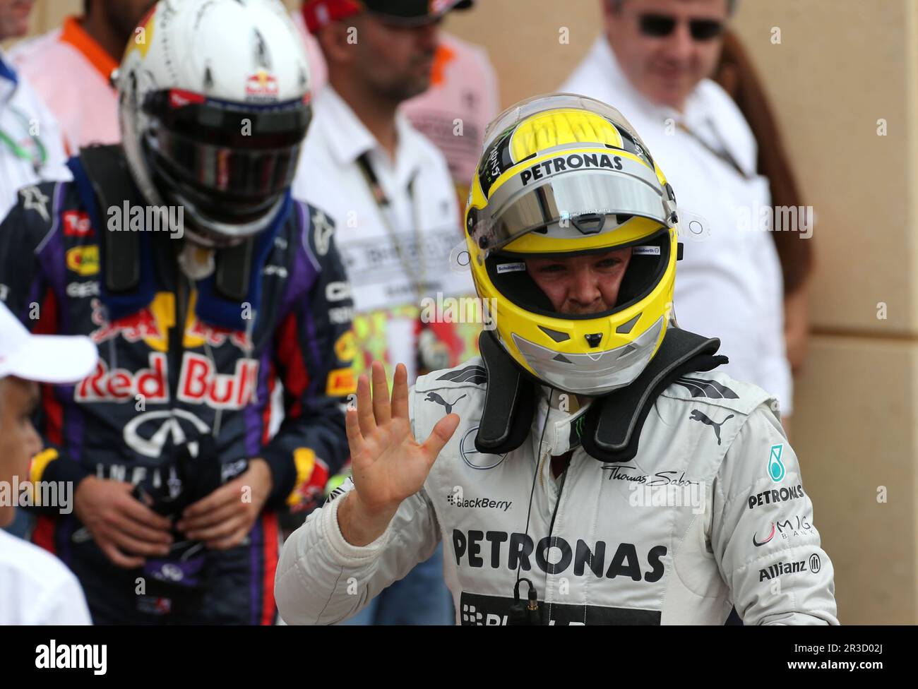 Nico Rosberg (GER), Mercedes GP 20.04.2013. Championnat du monde de Formule 1, Rd 4, Grand Prix de Bahreïn, Sakhir, Bahreïn, Jour de qualification, crédit : FOTOSPORTS Banque D'Images