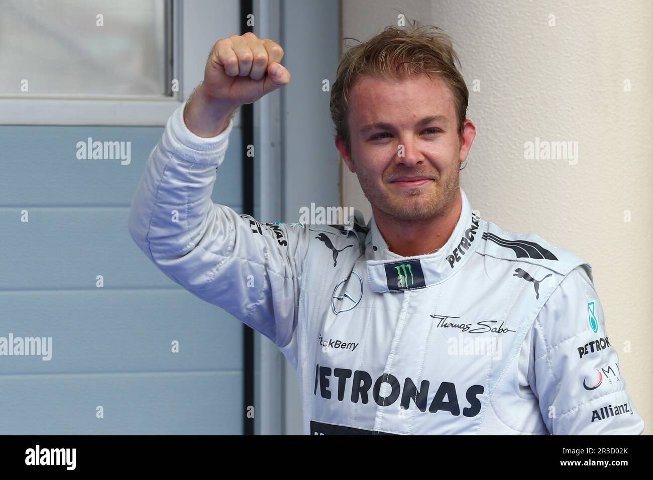 Position de pôle pour Nico Rosberg (GER) Mercedes AMG F1. 20.04.2013. Championnat du monde de Formule 1, Rd 4, Grand Prix de Bahreïn, Sakhir, Bahreïn, Qualification Banque D'Images