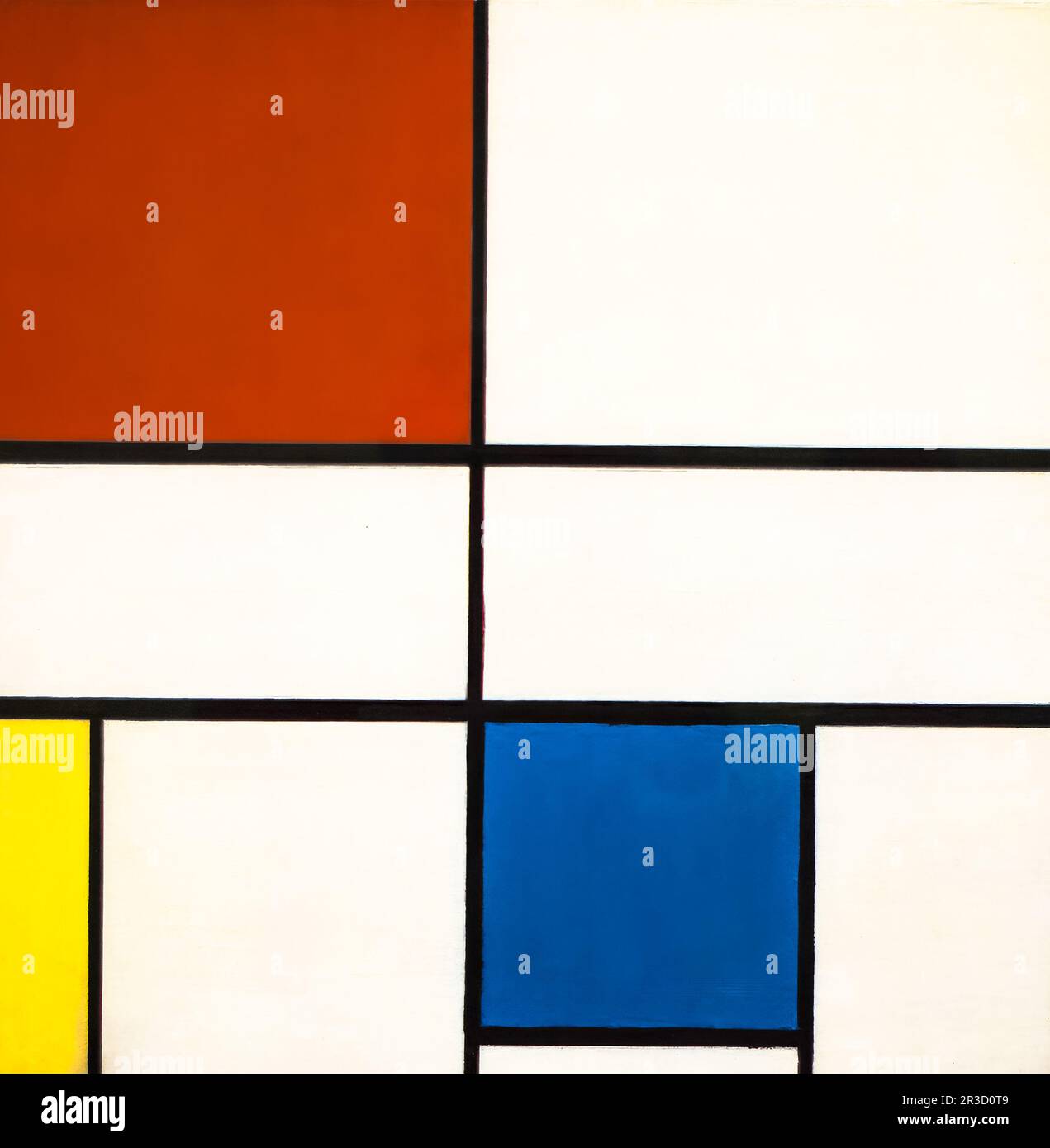 Composition C (N° III) avec rouge, jaune et bleu, Piet Mondrian, peinture à l'huile sur toile, 1935. En exposition à Tate Modern, Londres, Royaume-Uni. Banque D'Images