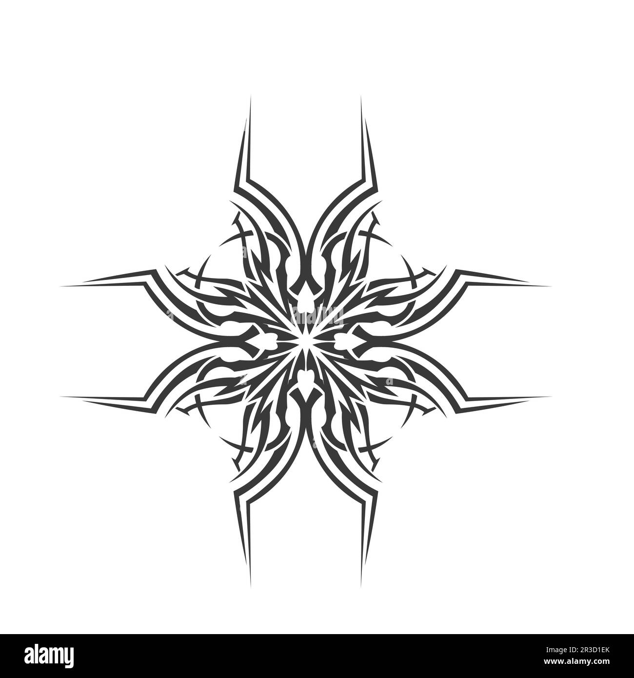 Motif tribal tatouage vecteur art design, tatouage tribal manche abstrait, dessin art design isolé sur fond blanc, logo simple. Illustration de Vecteur