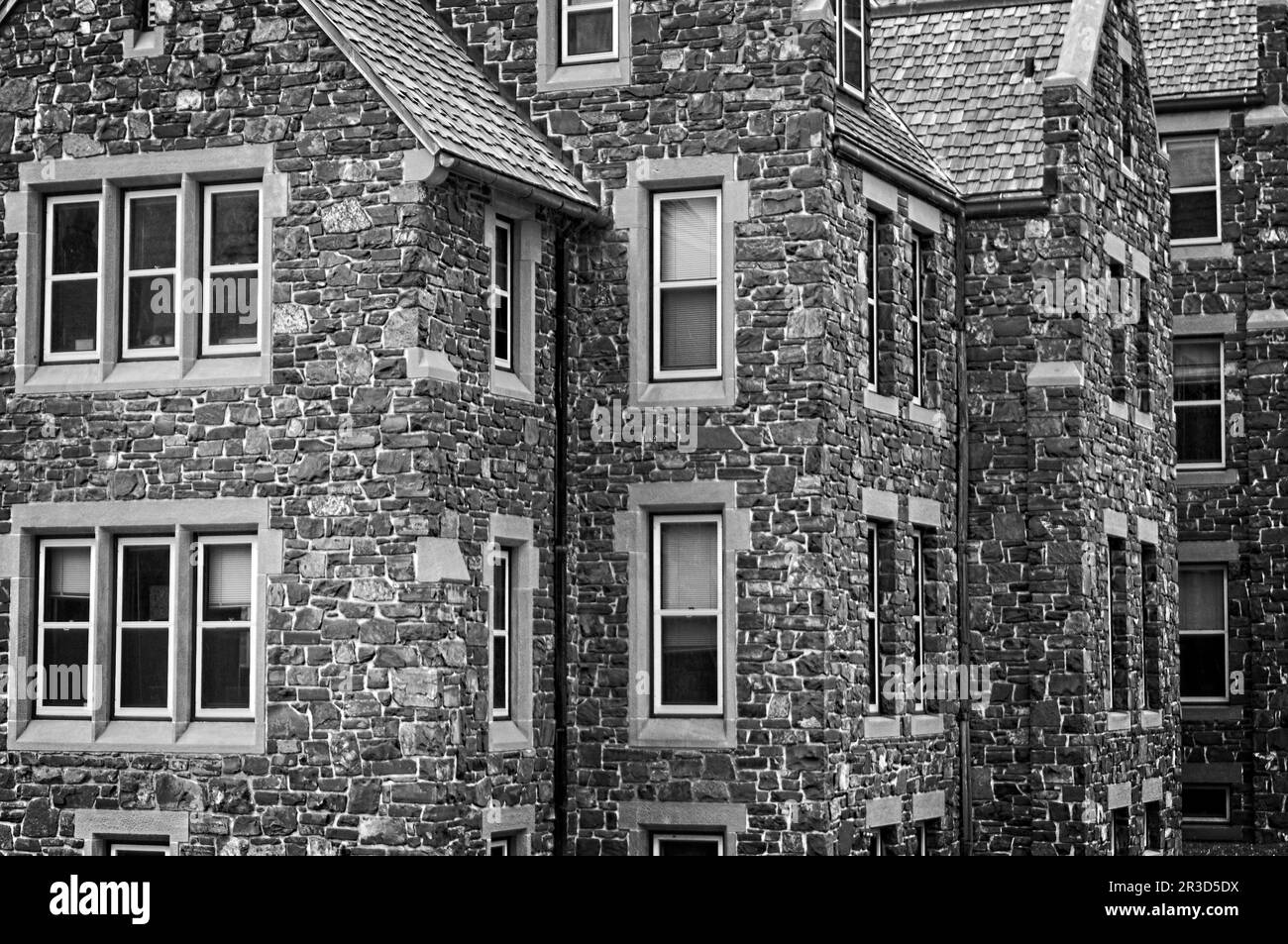 B&W Cascades of Time Garden Banff Alberta Banque D'Images