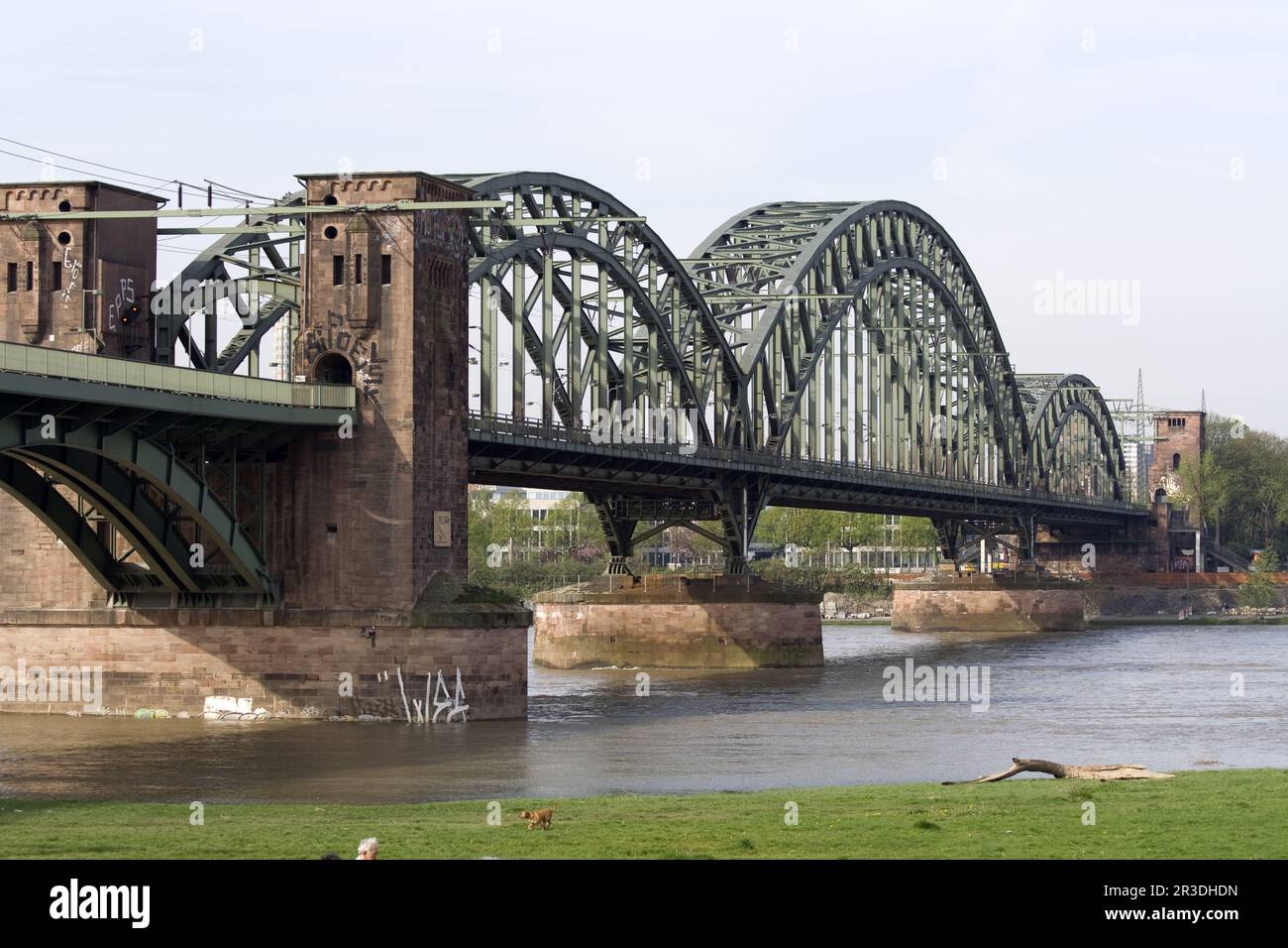 Pont Sud, pont ferroviaire, Cologne-Poll, NRW, Rhénanie Banque D'Images