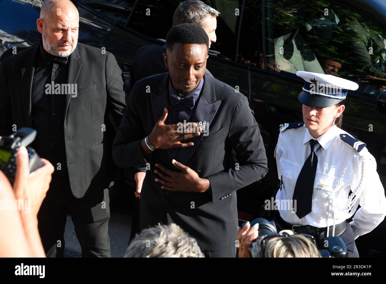 Cannes, France. 22nd mai 2023. Ahmed Sylla assiste au tapis rouge « Club Zero » lors du festival annuel du film de Cannes 76th au Palais des Festivals sur 22 mai 2023 à Cannes, France. CRÉDIT FRANCE : SIPA USA/Alamy Live News Banque D'Images