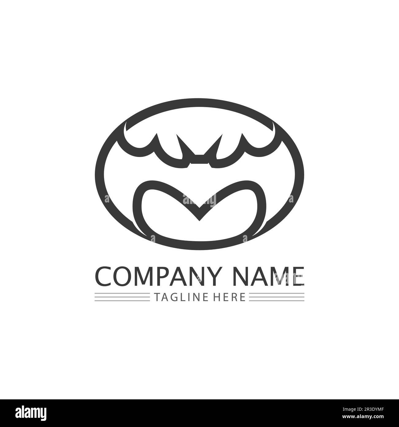 Logo de chauve-souris animal et vecteur, ailes, noir, halloween, vampire, gothique, illustration, icône de chauve-souris design Illustration de Vecteur