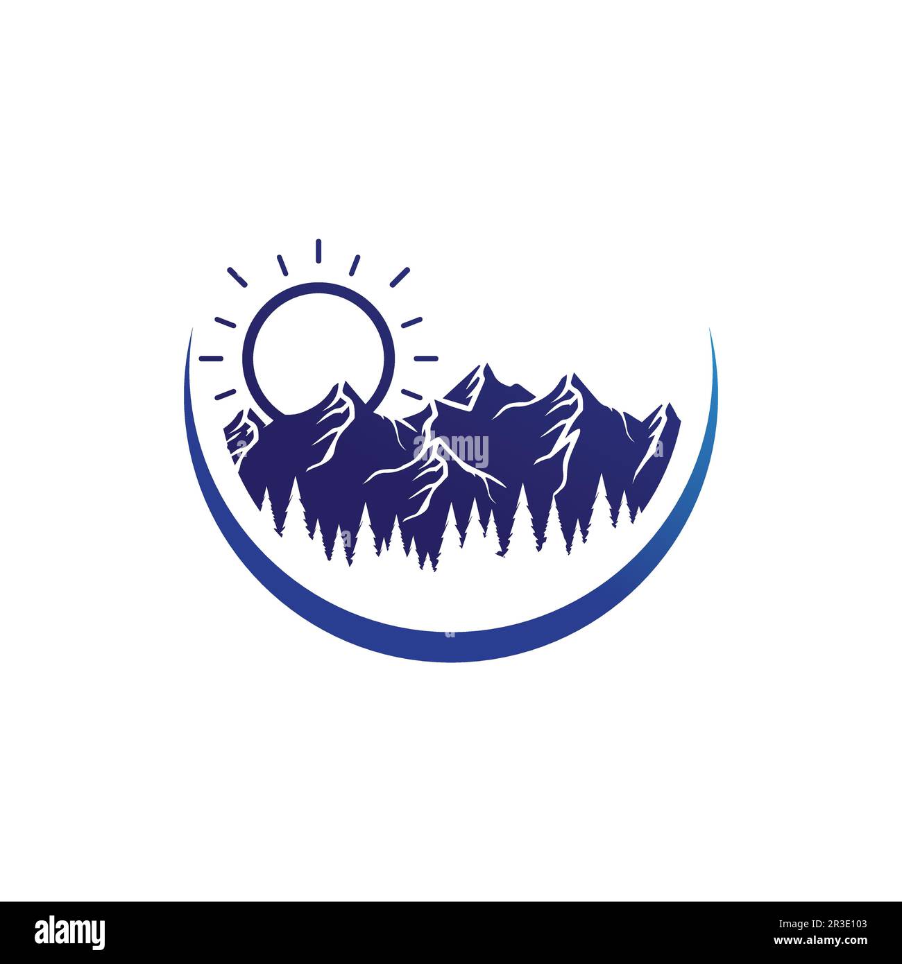 Mountain Icon logo Template Vector illustration design Outdoor Adventure et Expedition Design logo Illustration de Vecteur