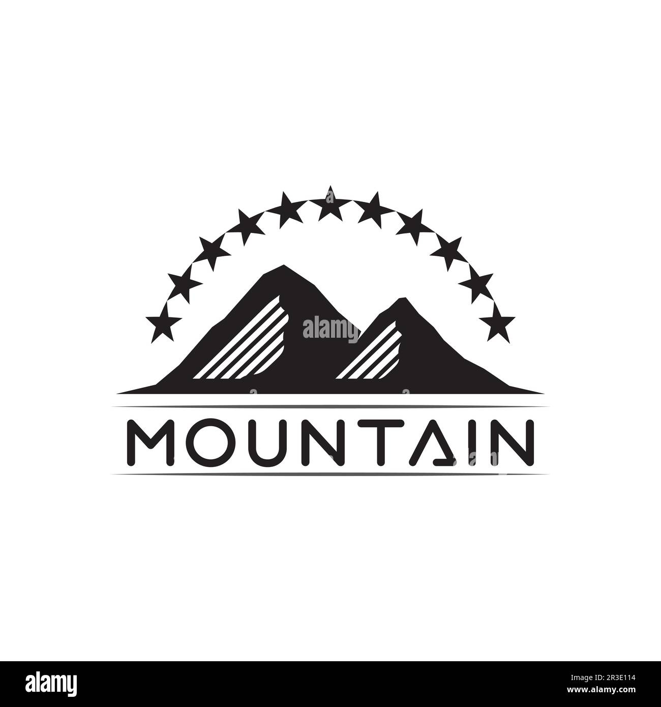 Mountain Icon logo Template Vector illustration design Outdoor Adventure et Expedition Design logo Illustration de Vecteur