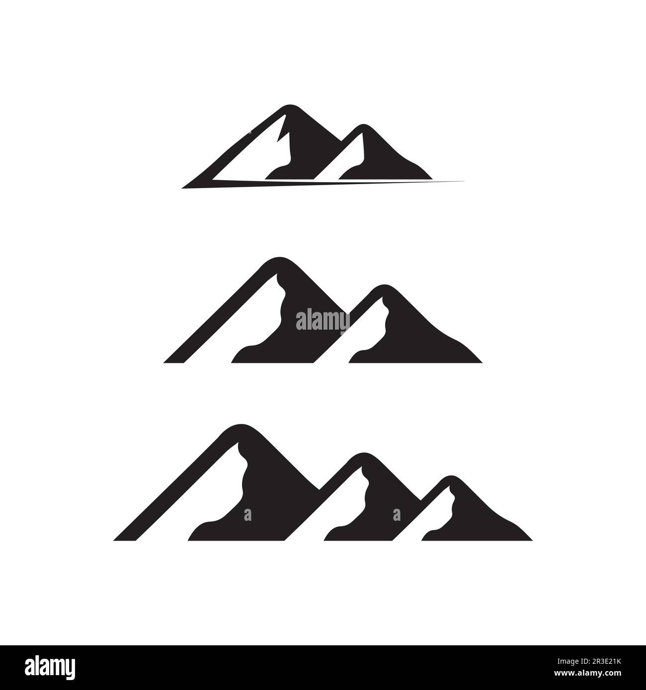 Mountain Icon logo Template Vector illustration design Outdoor Adventure et Expedition Design logo Illustration de Vecteur