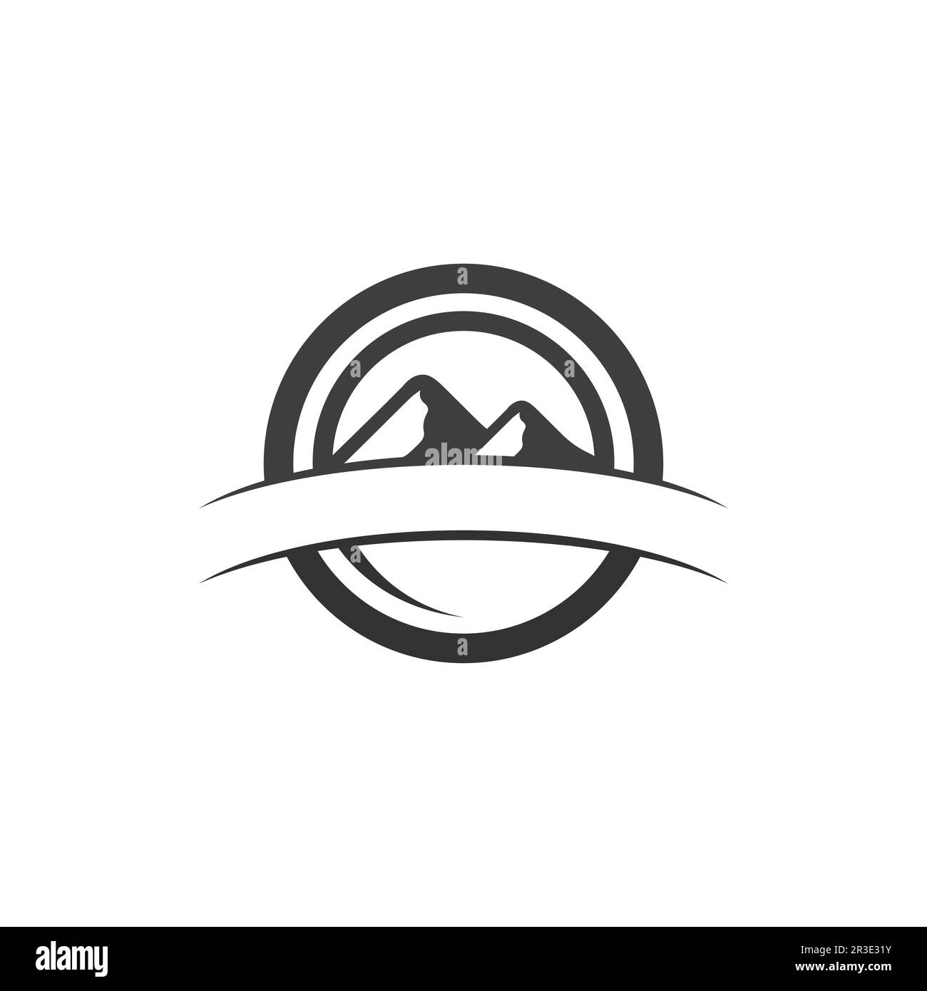 Mountain Icon logo Template Vector illustration design Outdoor Adventure et Expedition Design logo Illustration de Vecteur