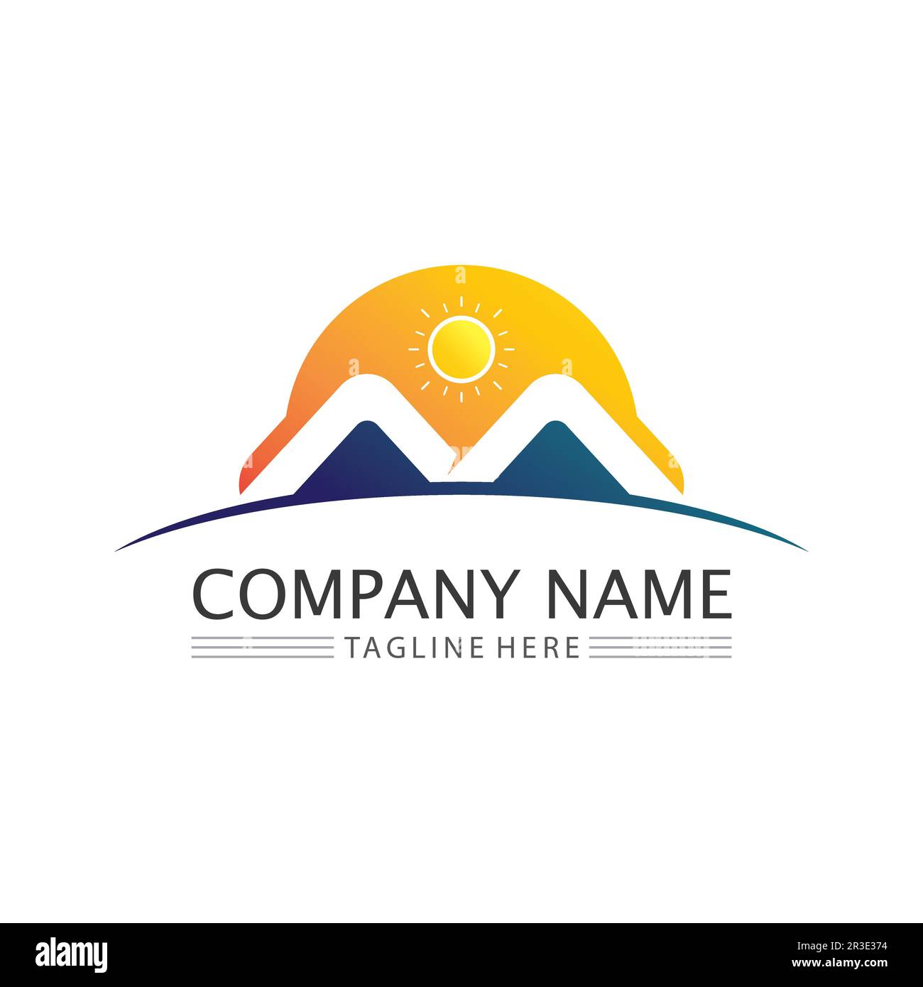 Mountain Icon logo Template Vector illustration design Outdoor Adventure et Expedition Design logo Illustration de Vecteur