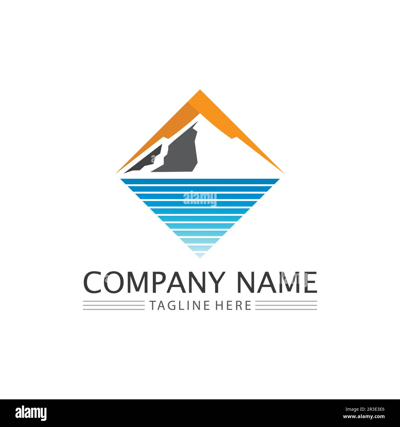 Mountain Icon logo Template Vector illustration design Outdoor Adventure et Expedition Design logo Illustration de Vecteur